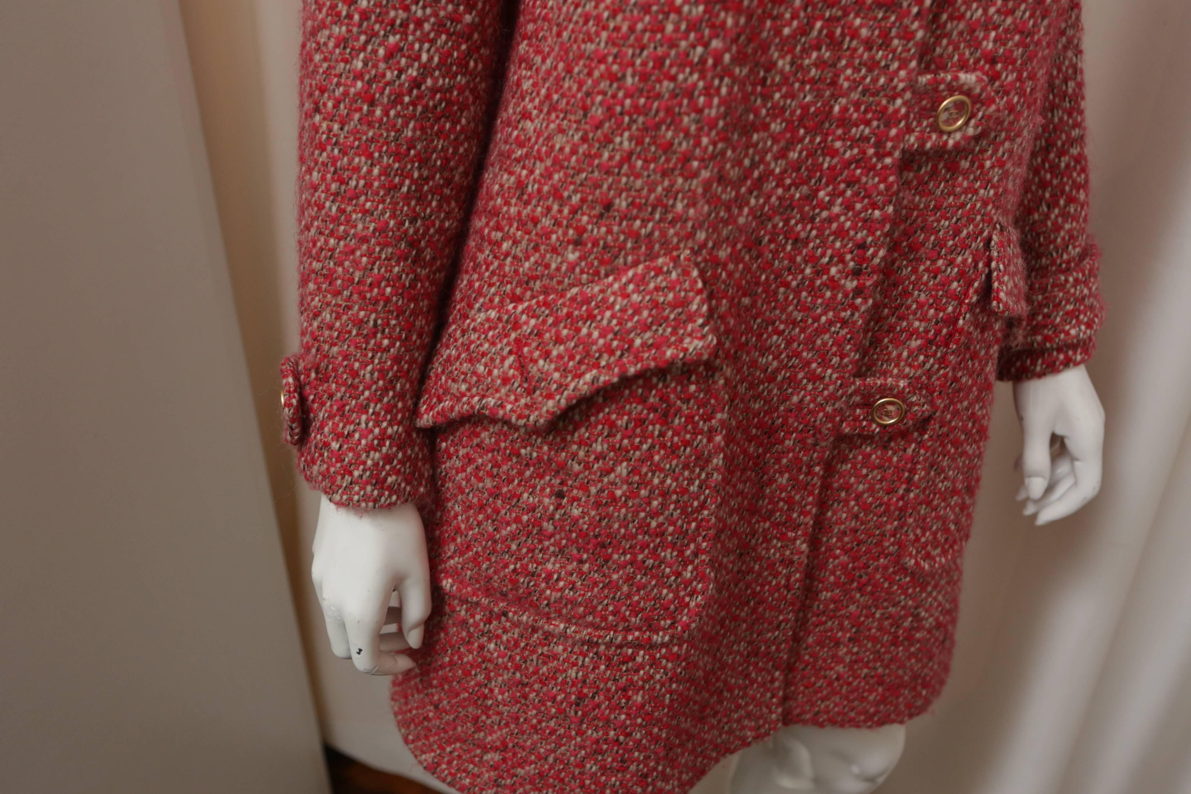 Chanel Red Wool Coat 1