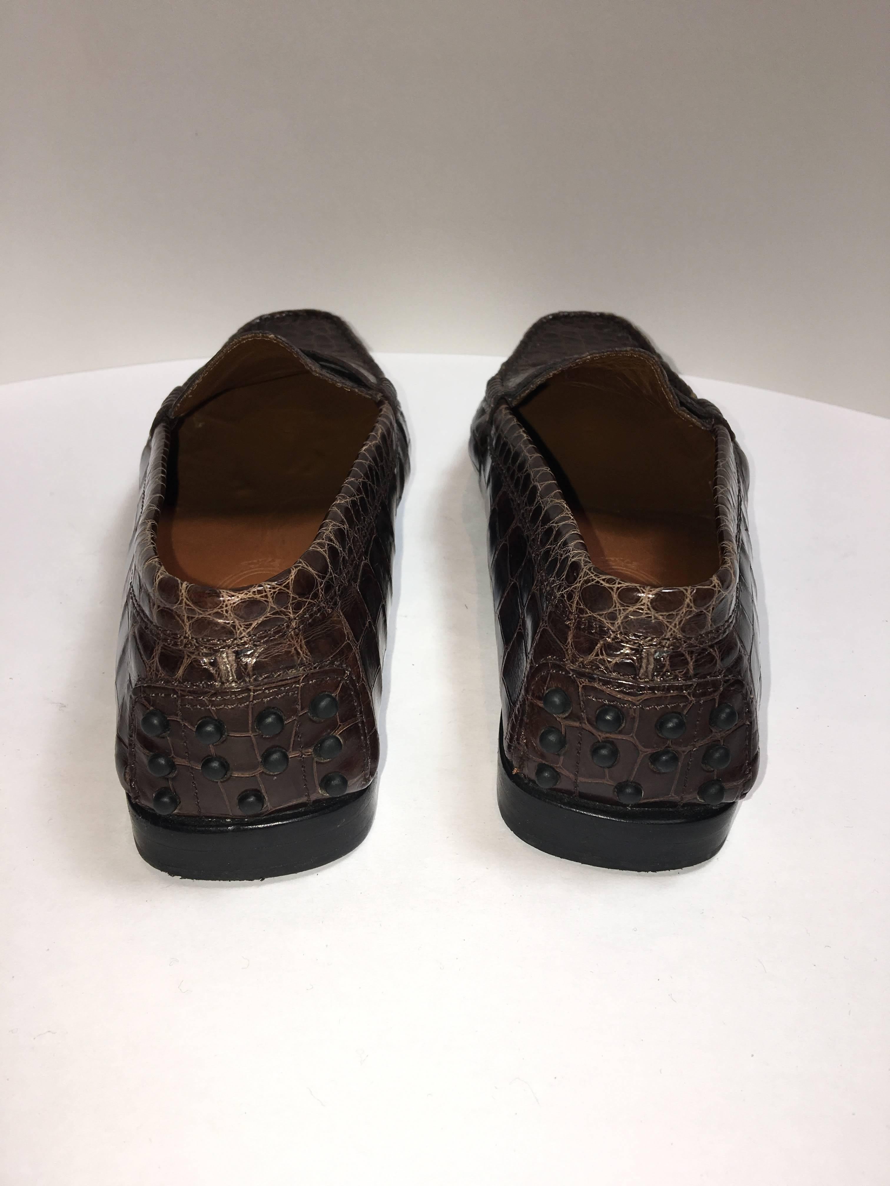 Tods Leather Loafer In Good Condition In Bridgehampton, NY