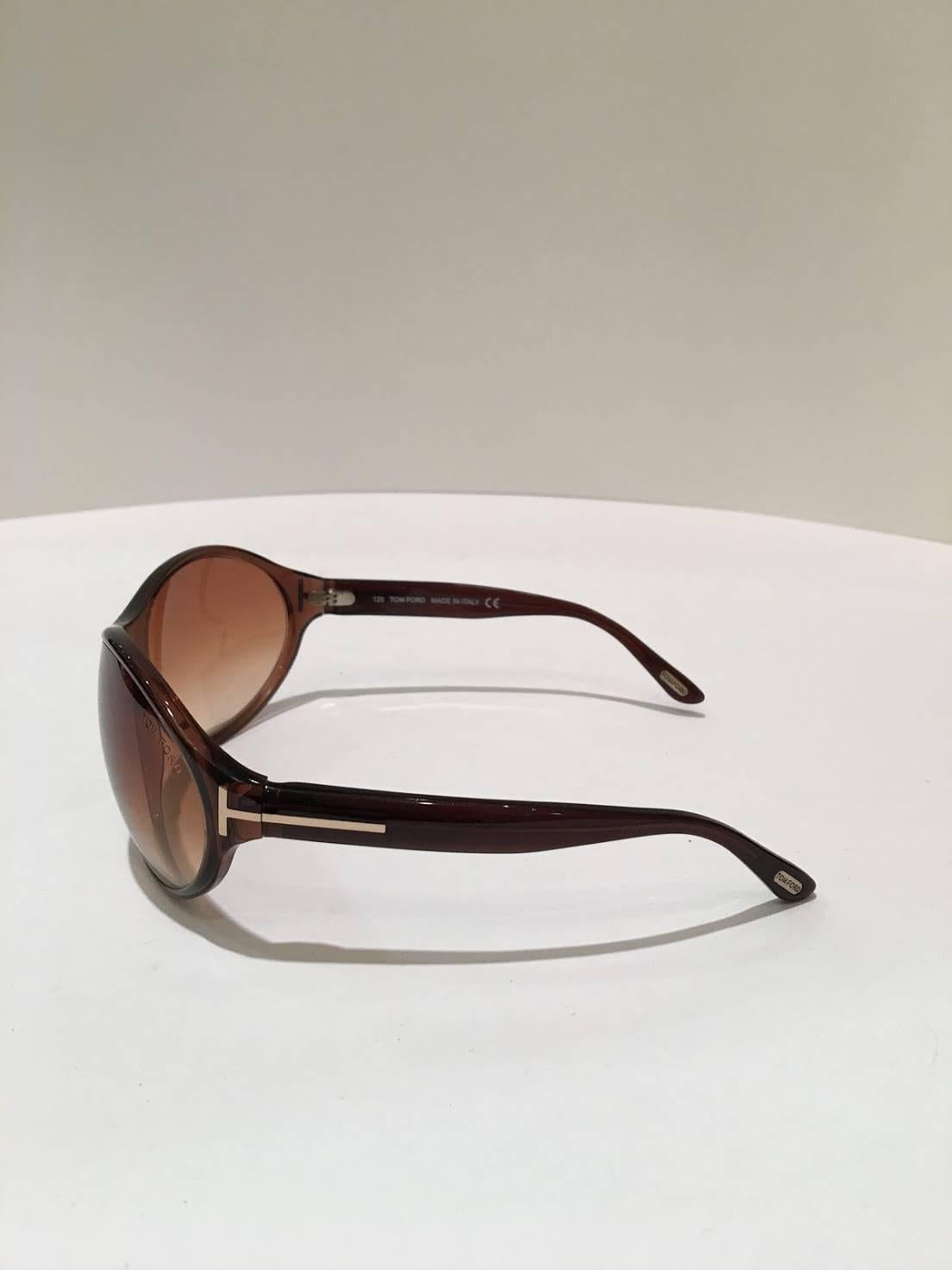 Tom Ford Brown Liya Sunglasses. 