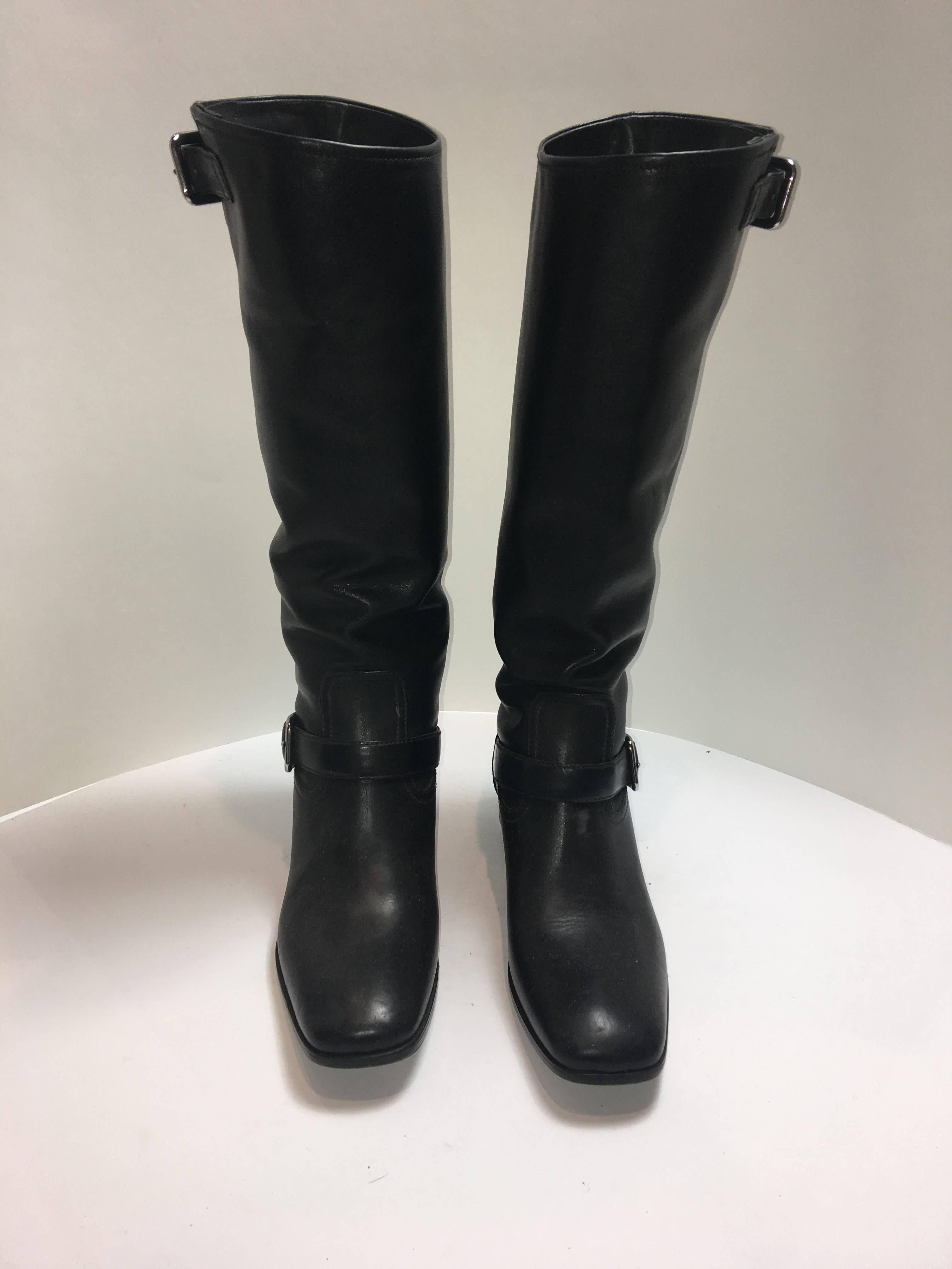 Black Prada Motorcycle Boots