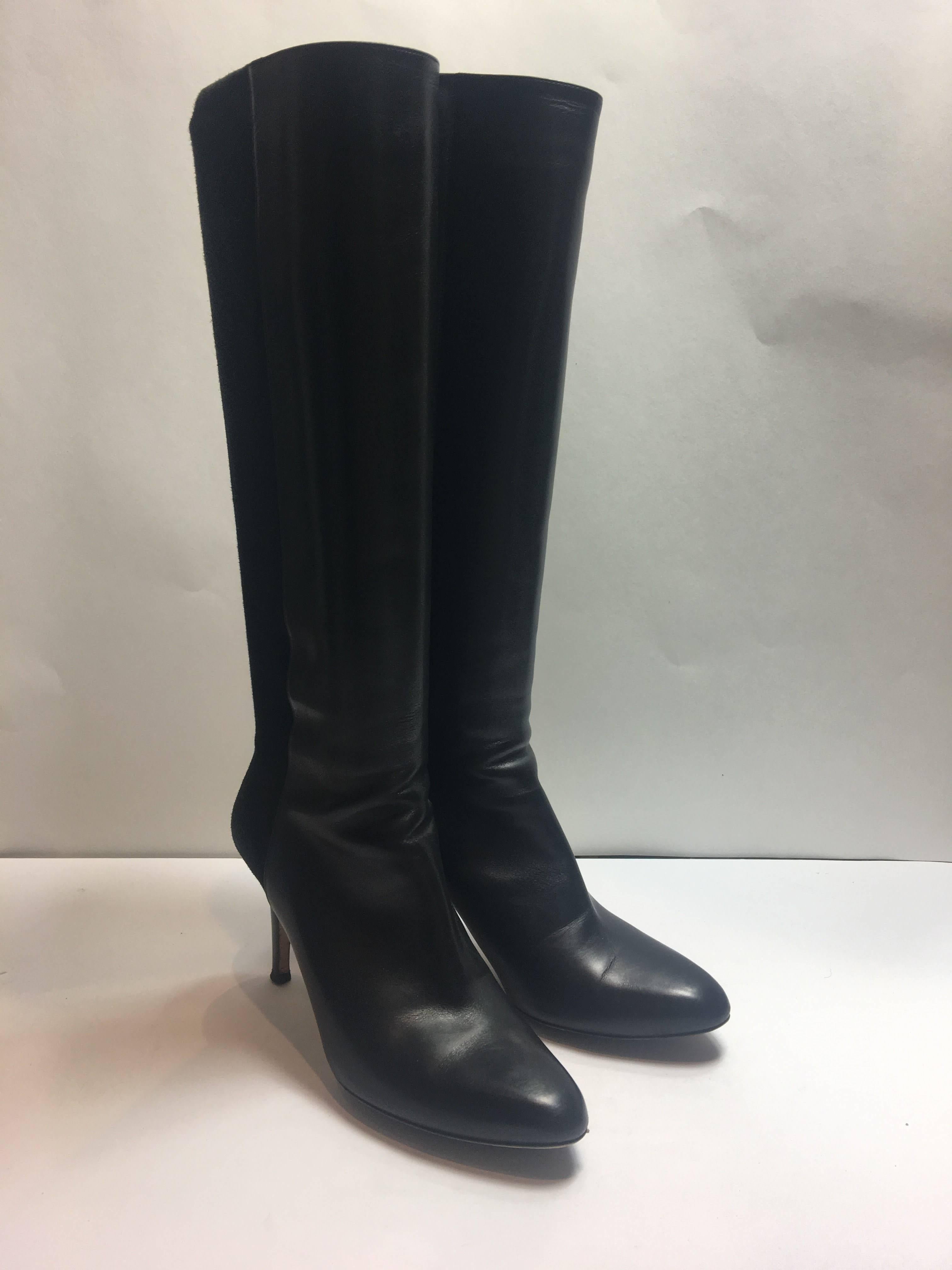 Jimmy Choo Suede Detail Boot in Black in Size 39.5