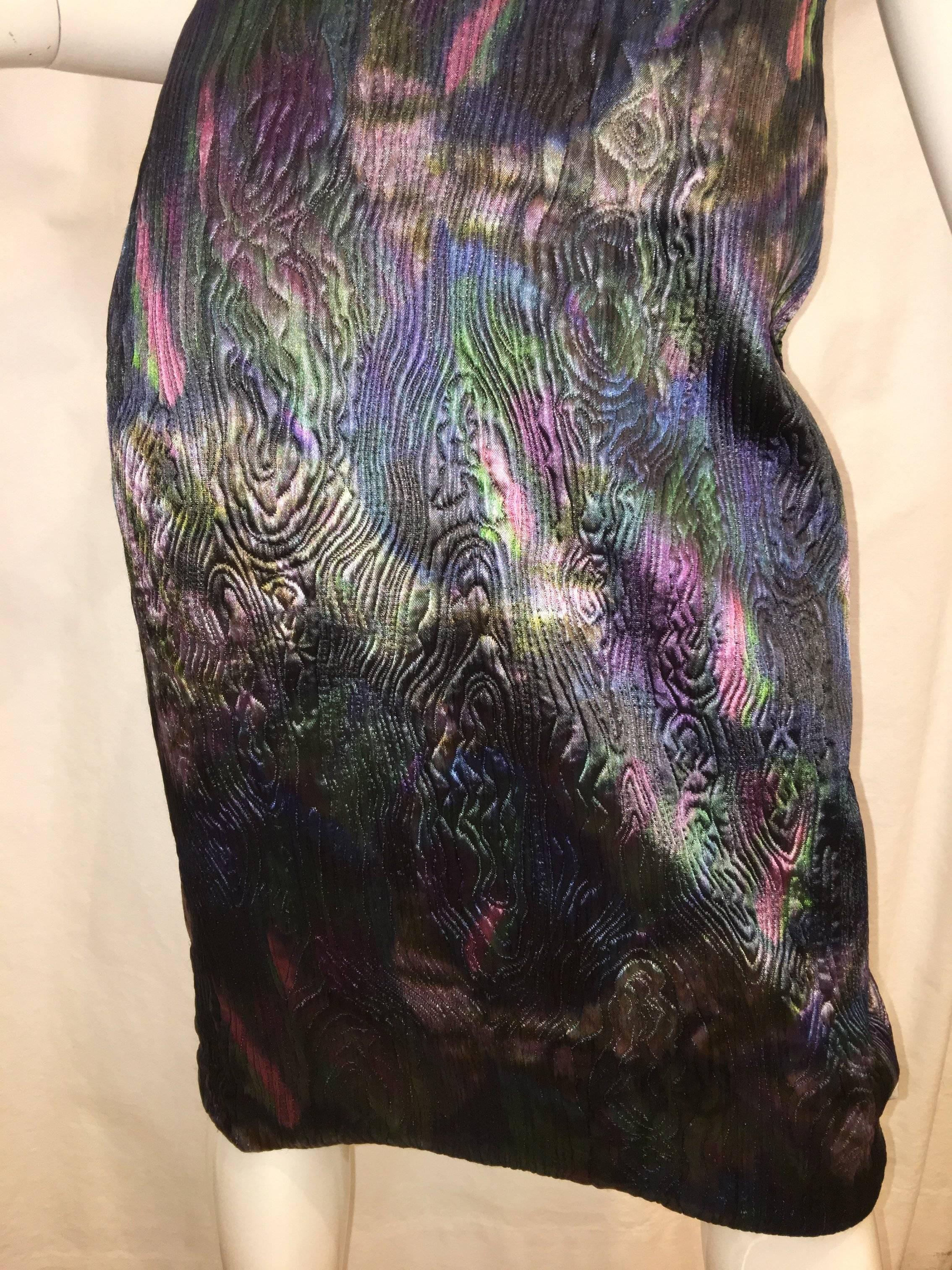 Cynthia Rowley Iridescent Short Sleeve Dress with Back Zip and V-Neck. New with Tags!