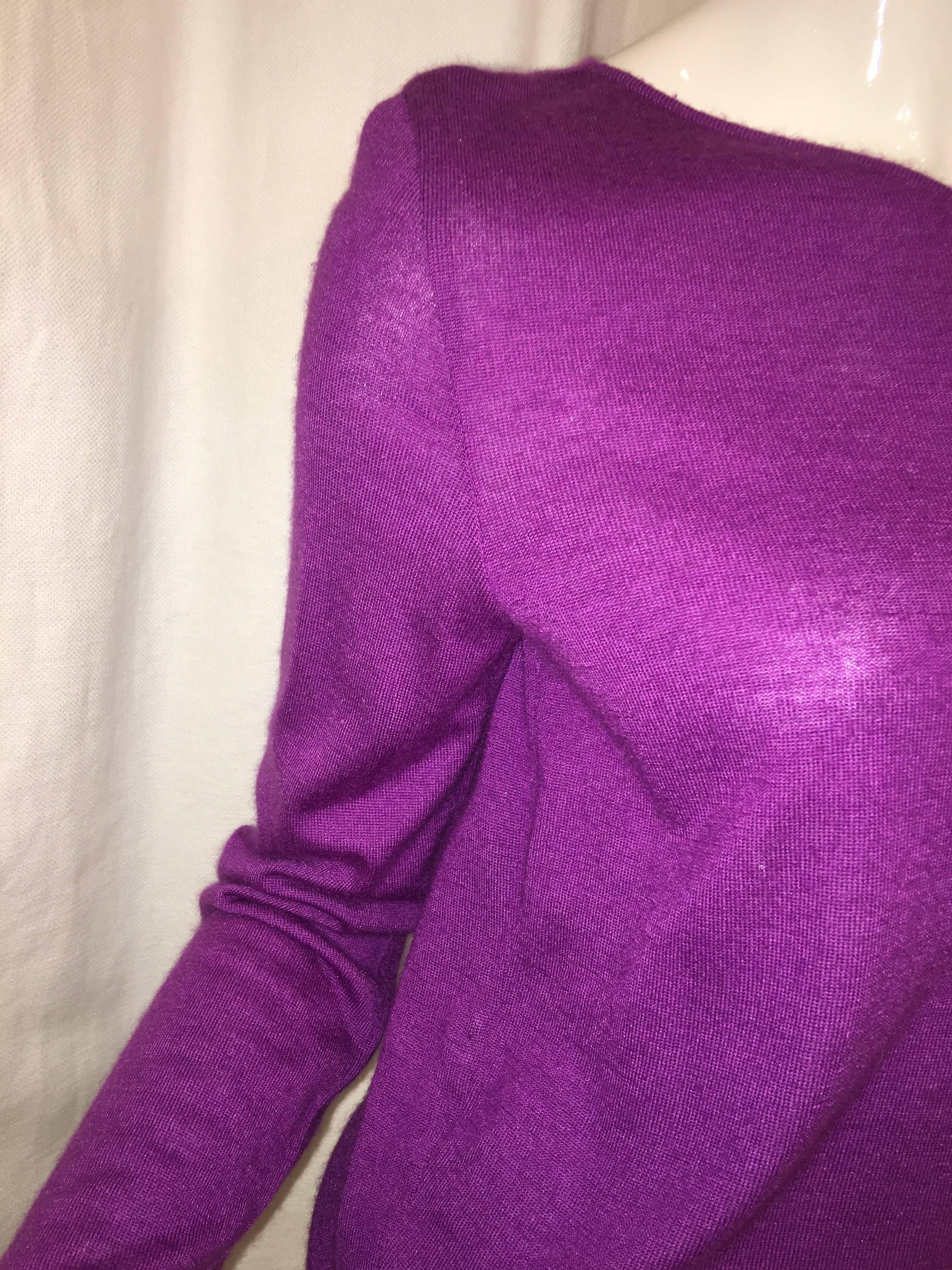 Purple Chanel V-Neck Knit
