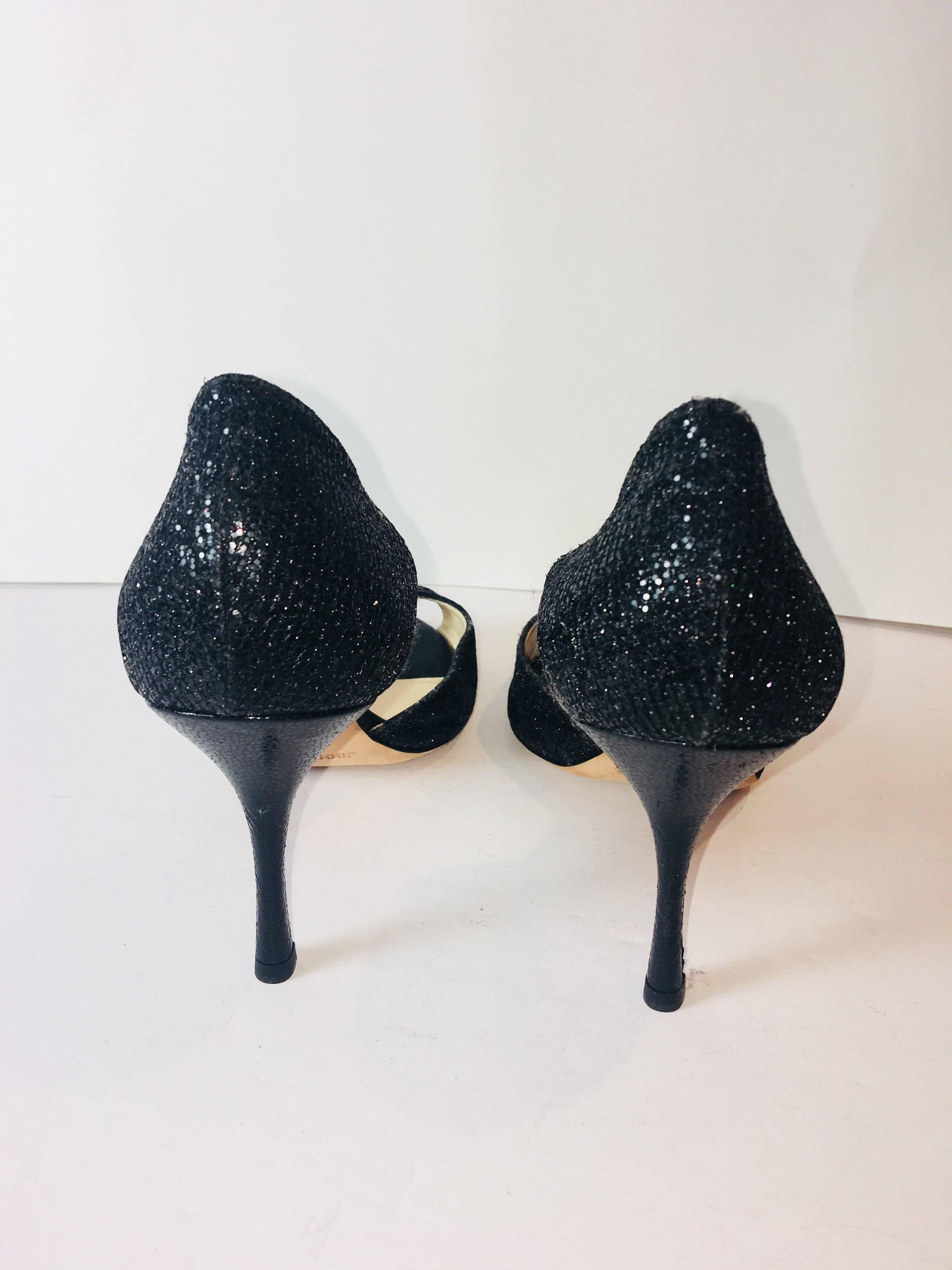 Jimmy Choo Peep Toe In Excellent Condition In Bridgehampton, NY