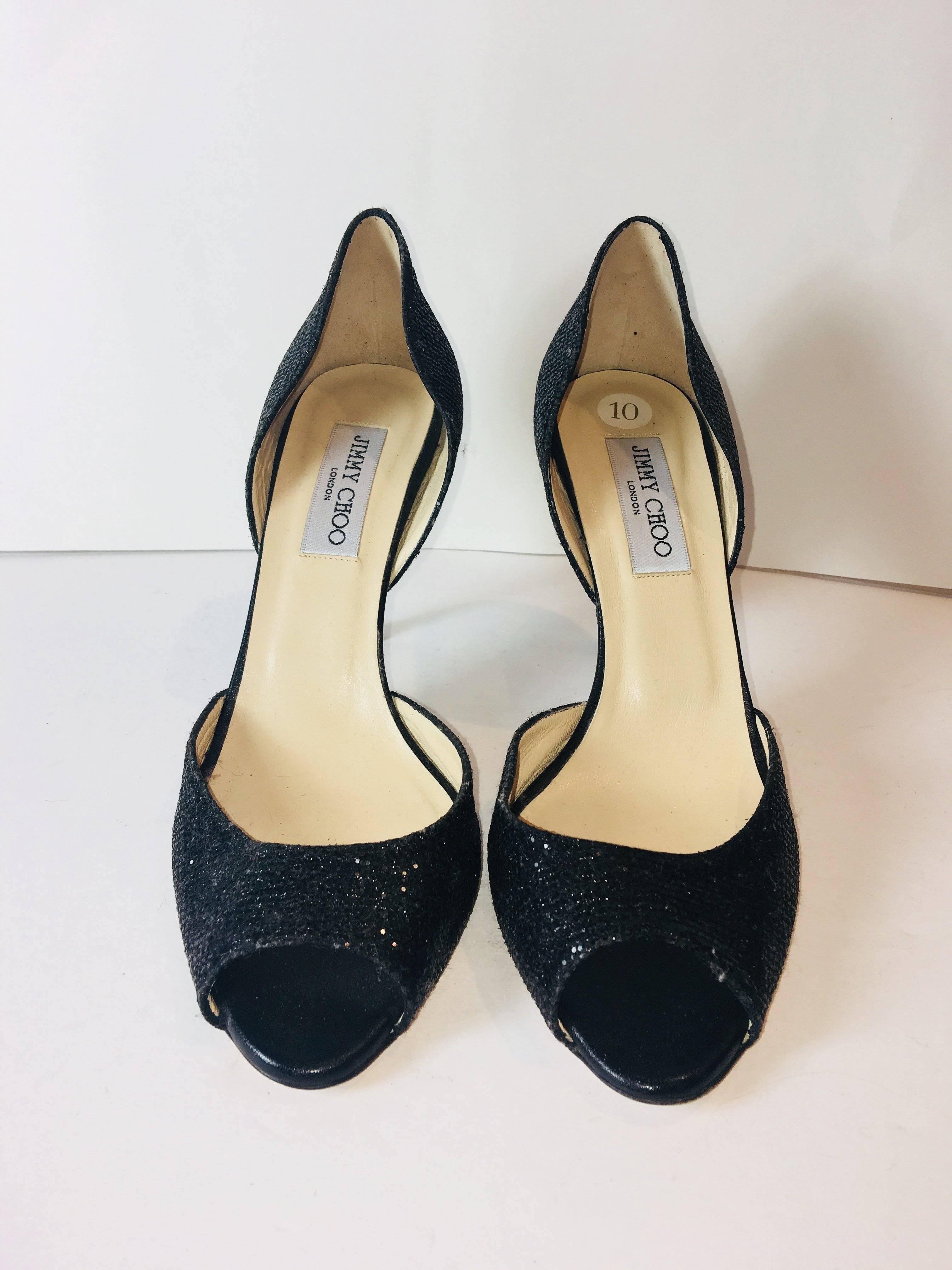 Black Jimmy Choo Peep Toe