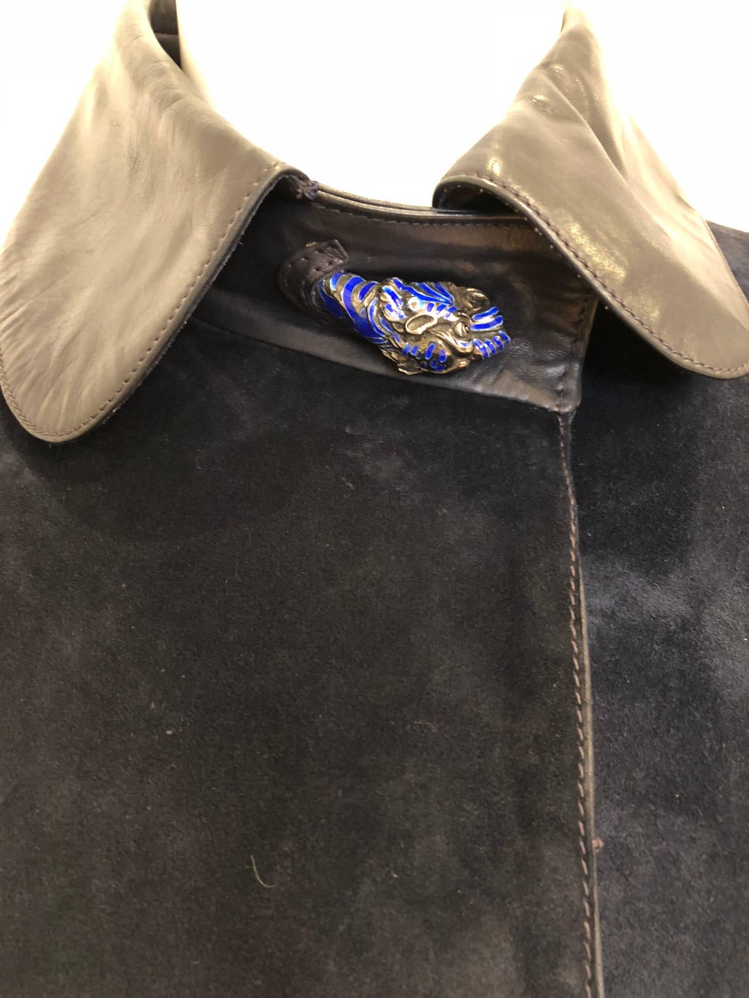 Gucci Leather Trenchcoat  In Excellent Condition In Bridgehampton, NY