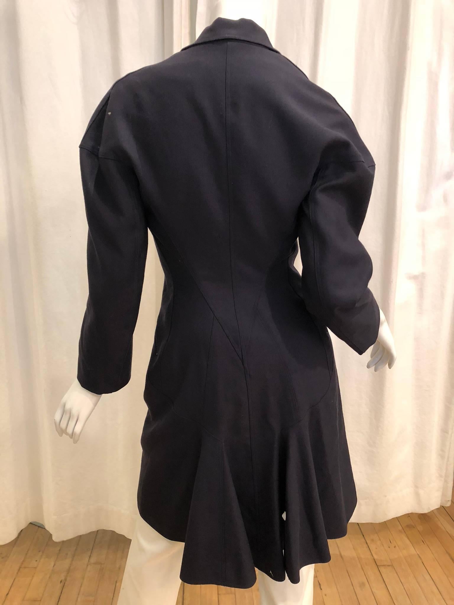 Alaia Double Breasted Coat In Excellent Condition In Bridgehampton, NY