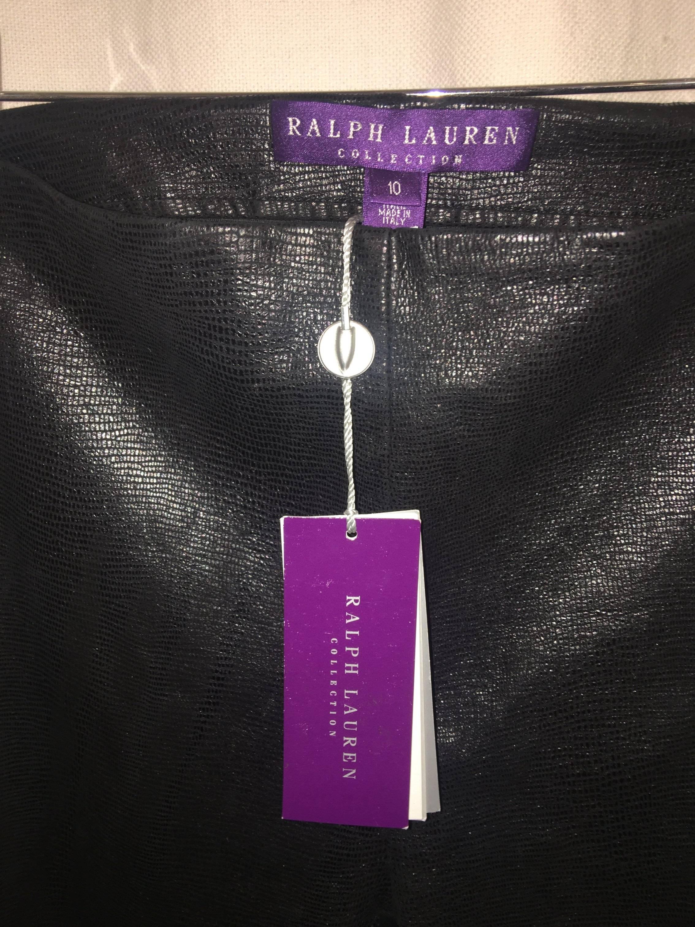 Ralph Lauren Leather Pants In New Condition In Bridgehampton, NY