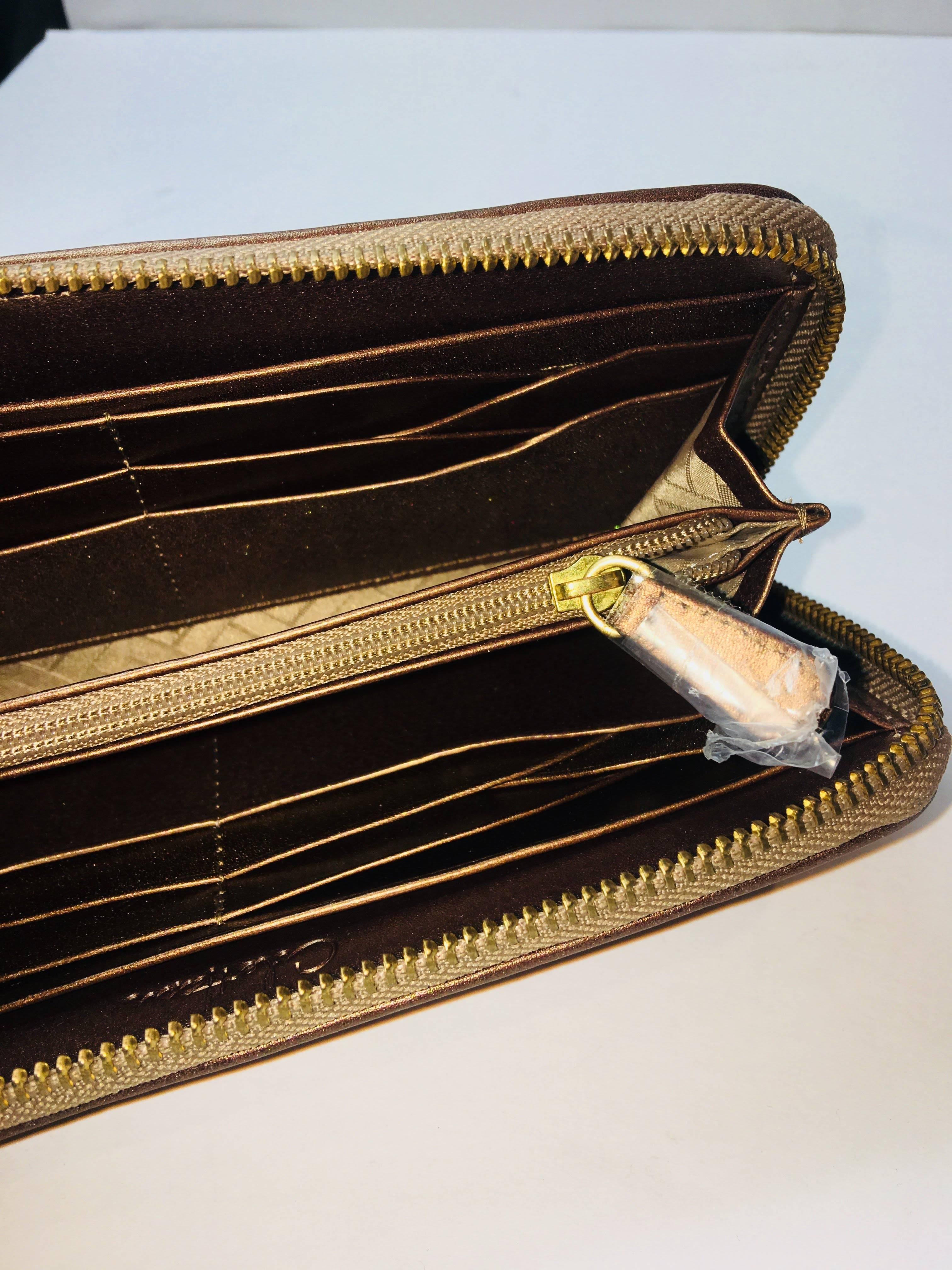 Women's or Men's Cole Haan Bronze Leather Wallet