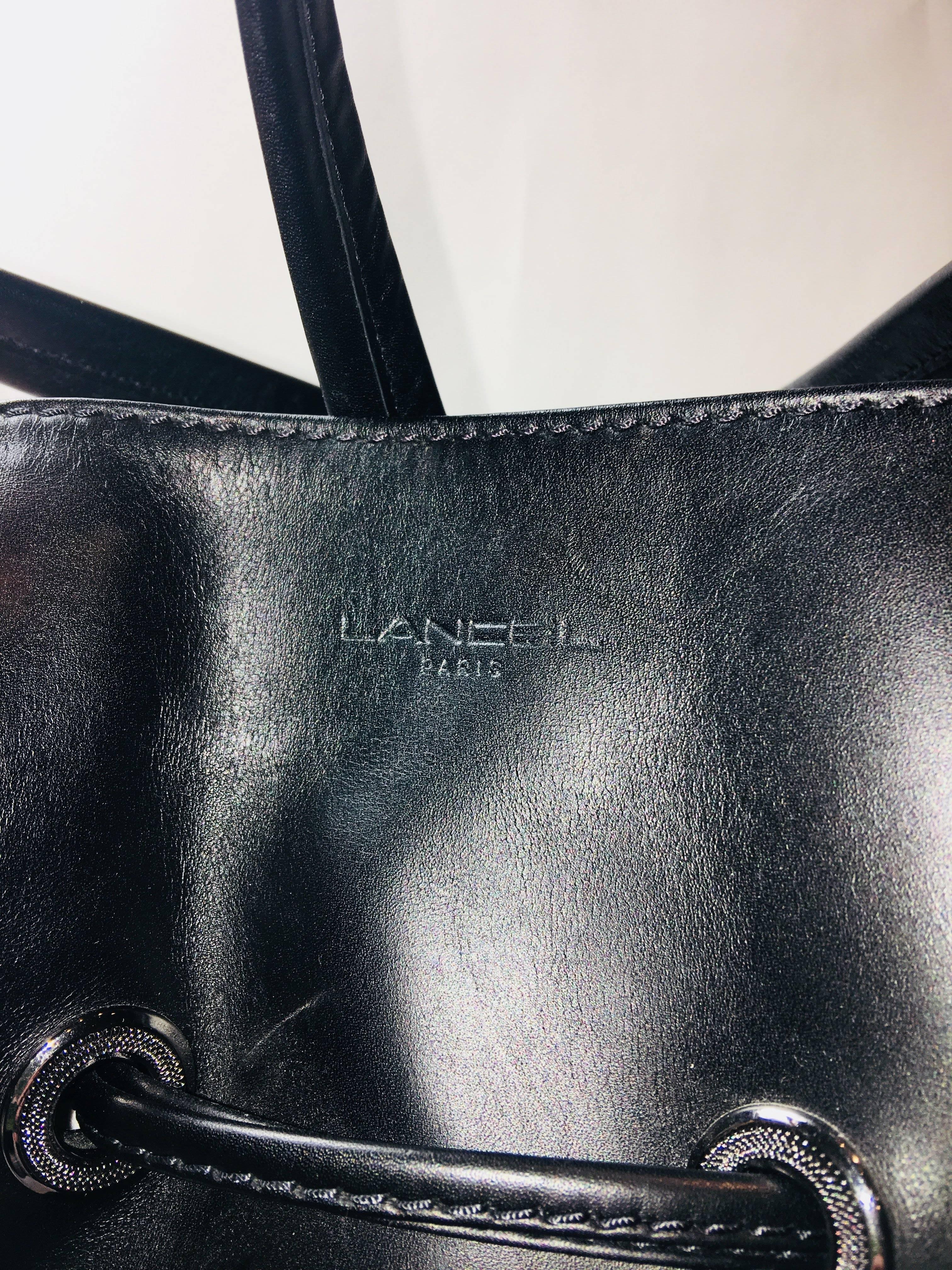 Lancel Double Handle Top Bag In Excellent Condition In Bridgehampton, NY