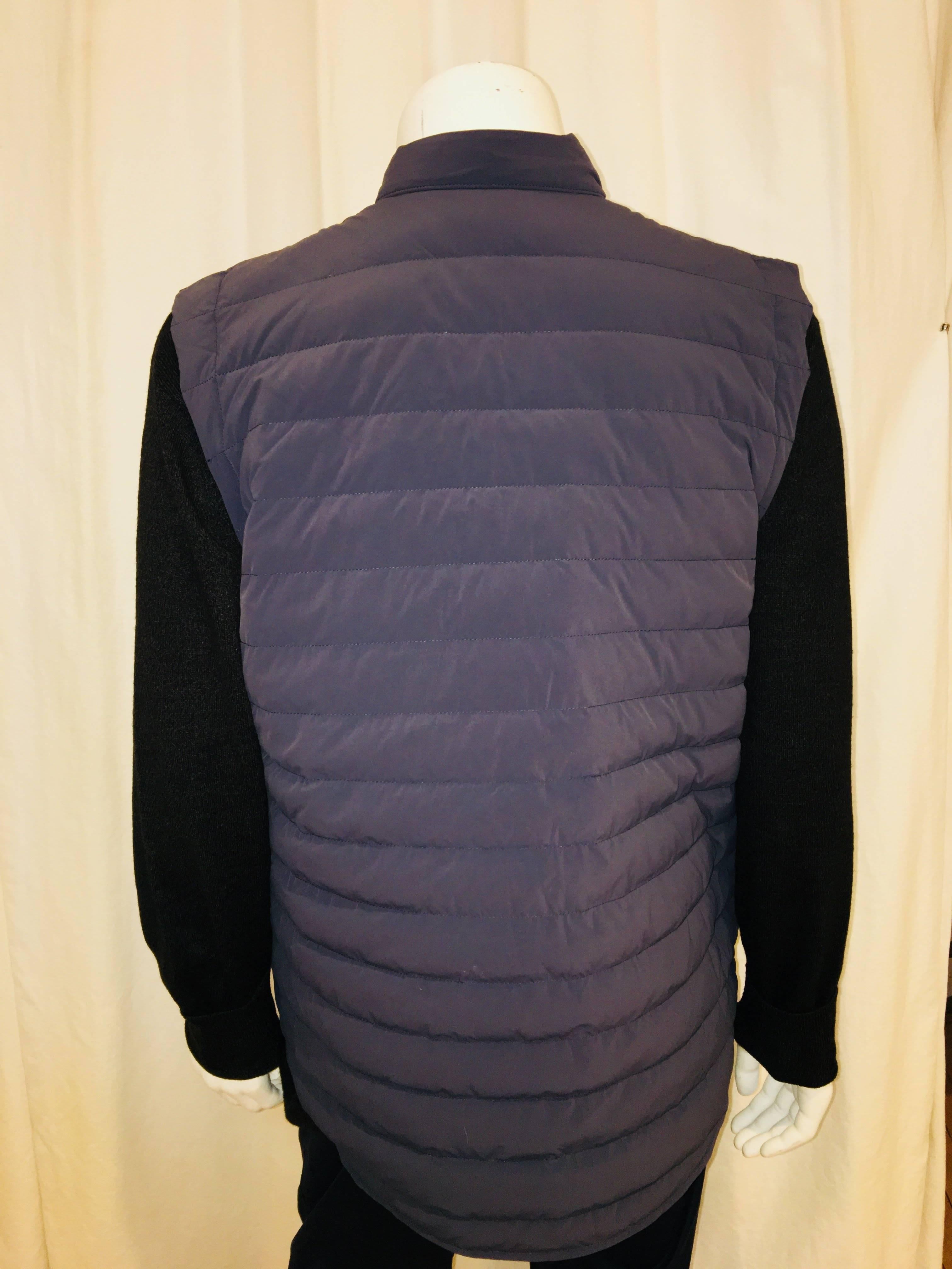 Mens Vince Nylon Puffer Vest with Zip Front, Chest Pocket, and Two Oversized  Pockets.