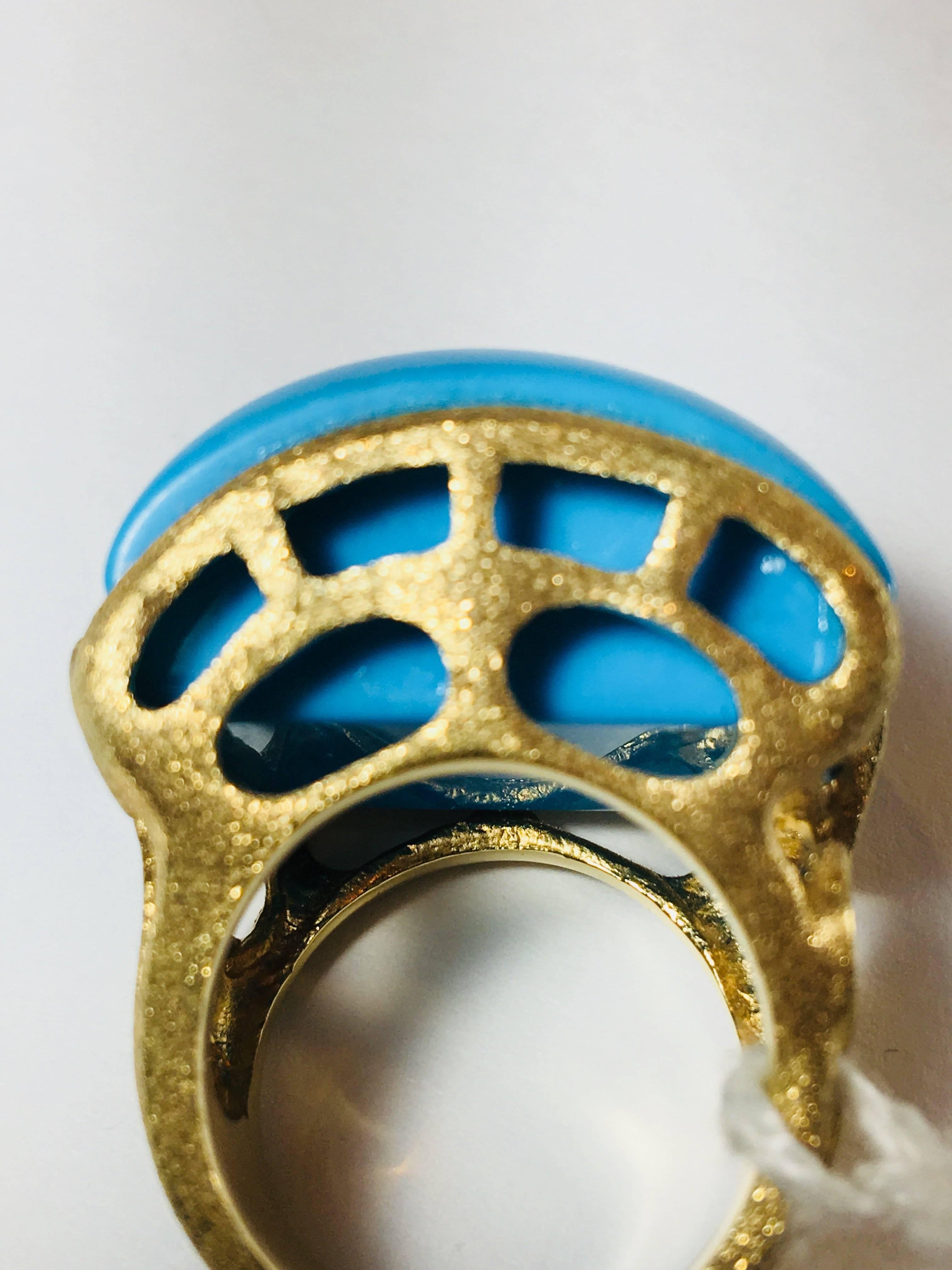 Vermeil Turquoise Ring 2