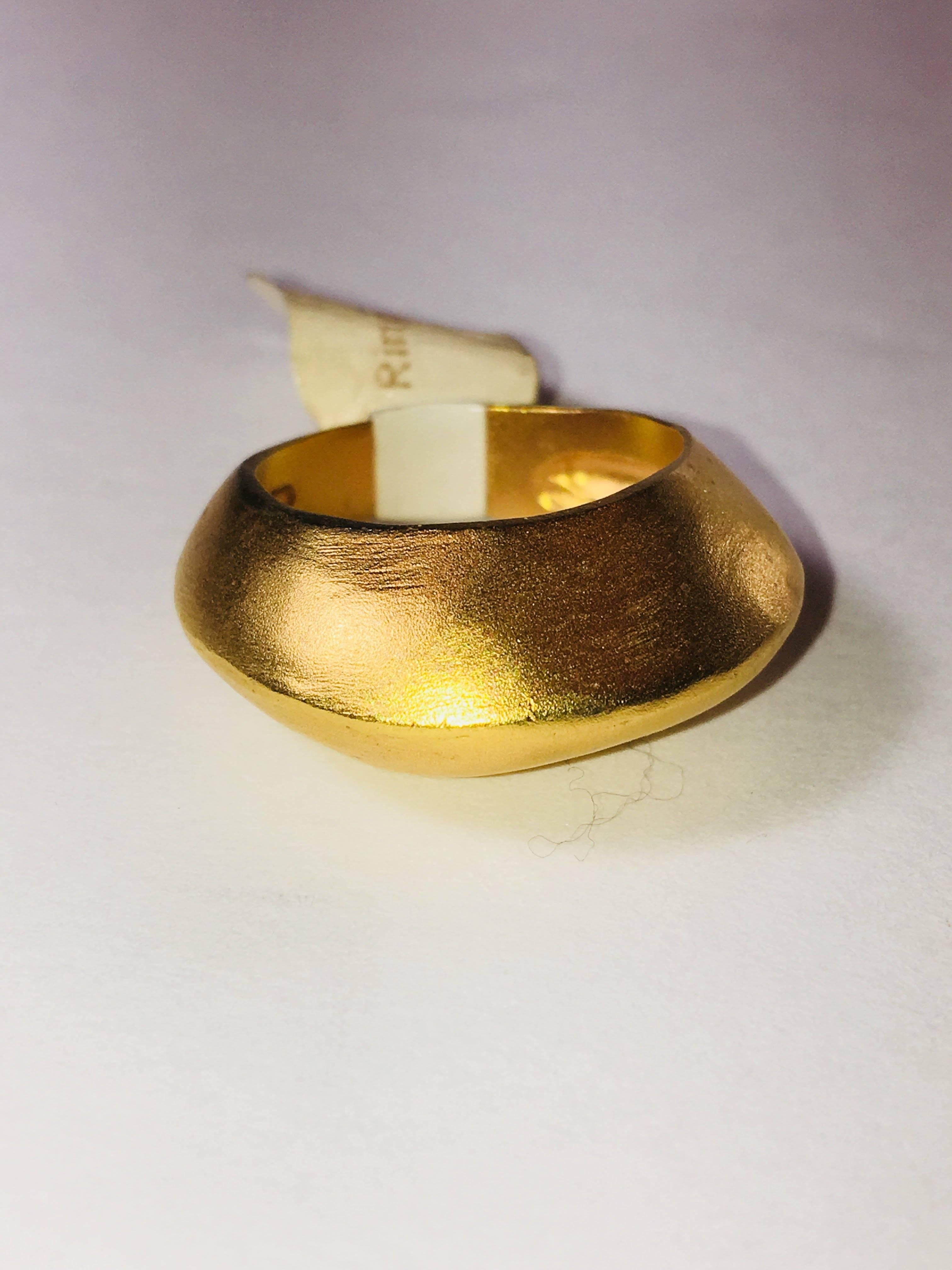 Natalie Frigo Vermeil Ring In Excellent Condition In Bridgehampton, NY