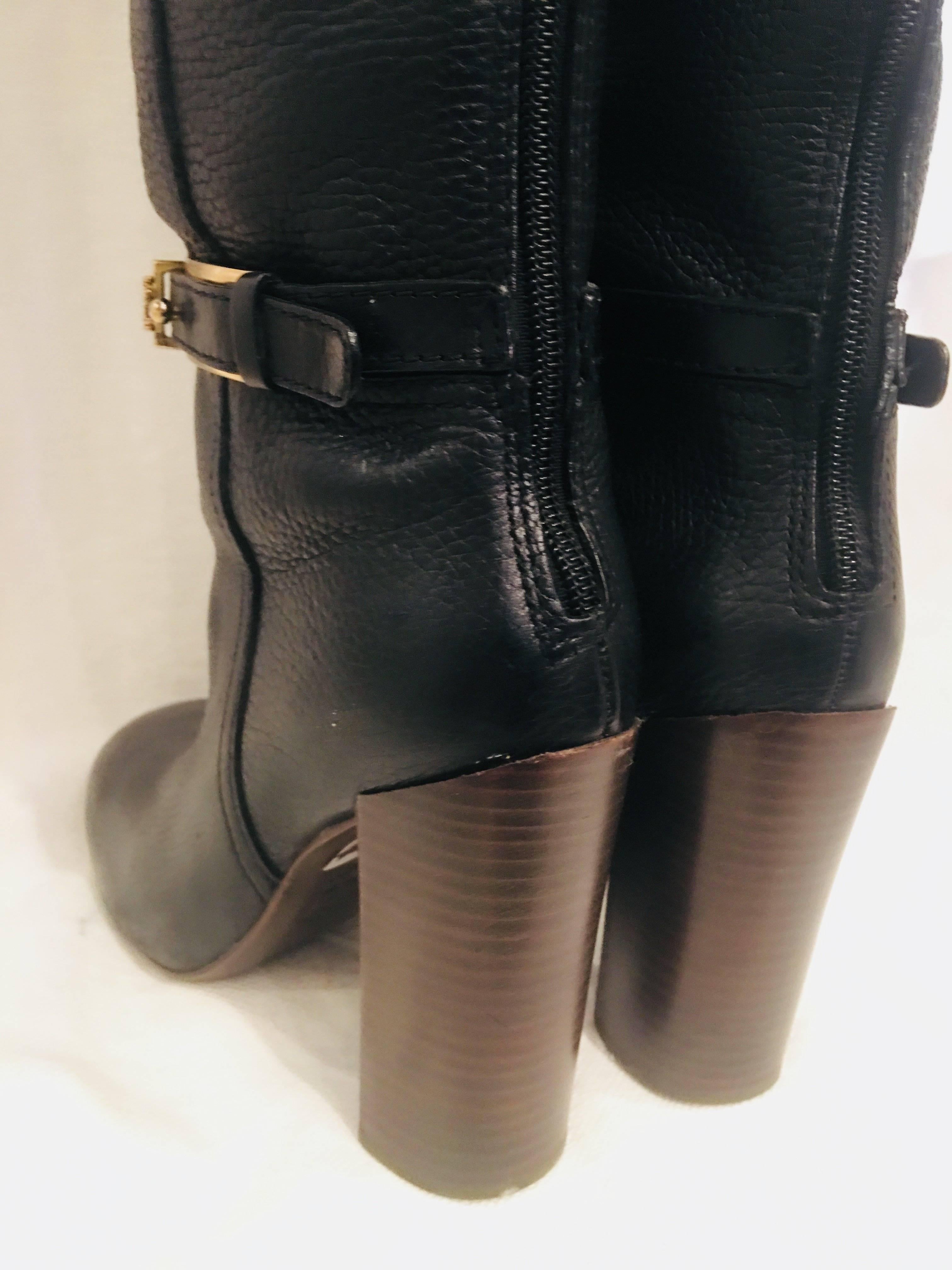 Tory Burch Pebbled Leather Boots 4