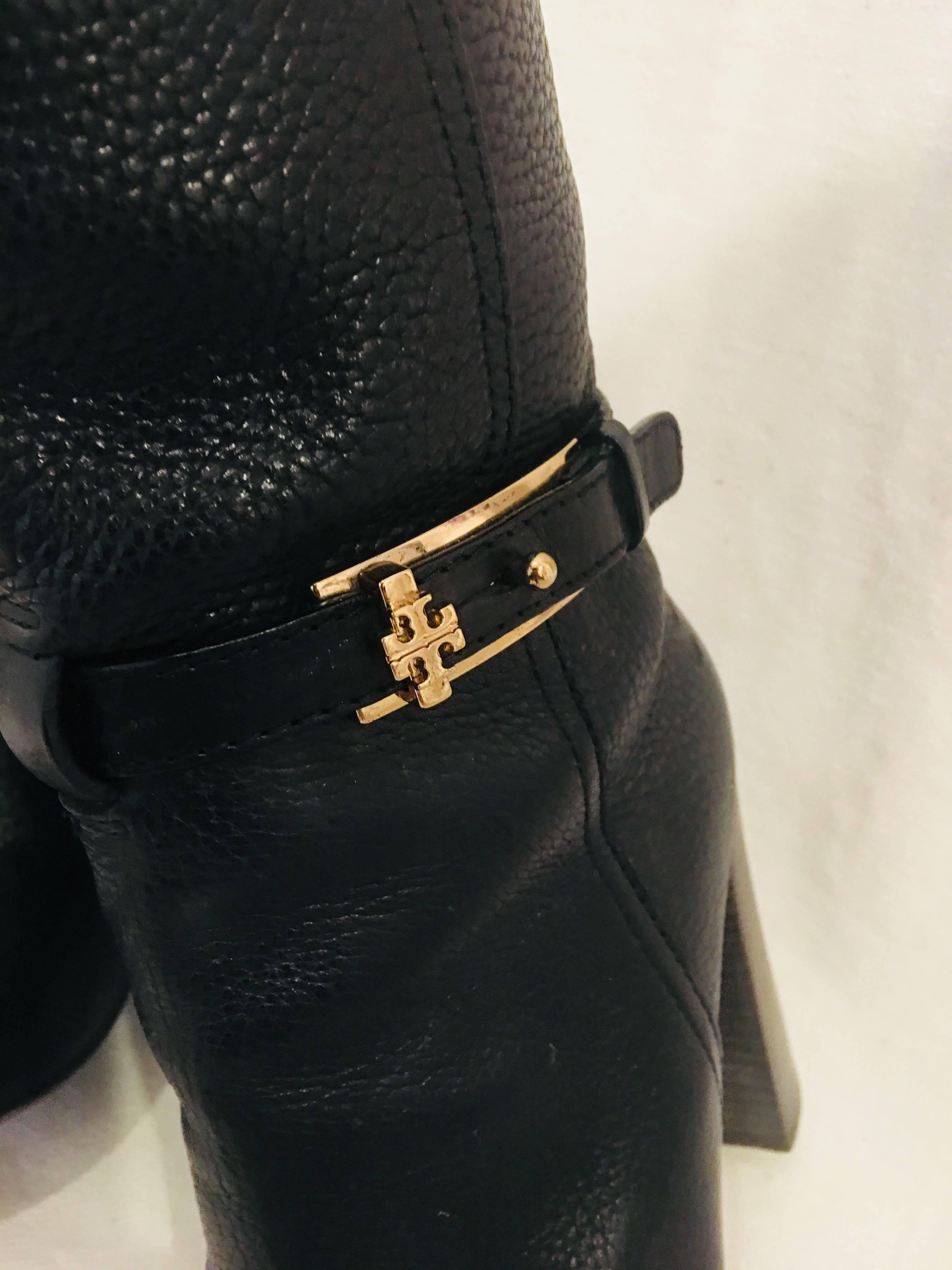 Women's Tory Burch Pebbled Leather Boots