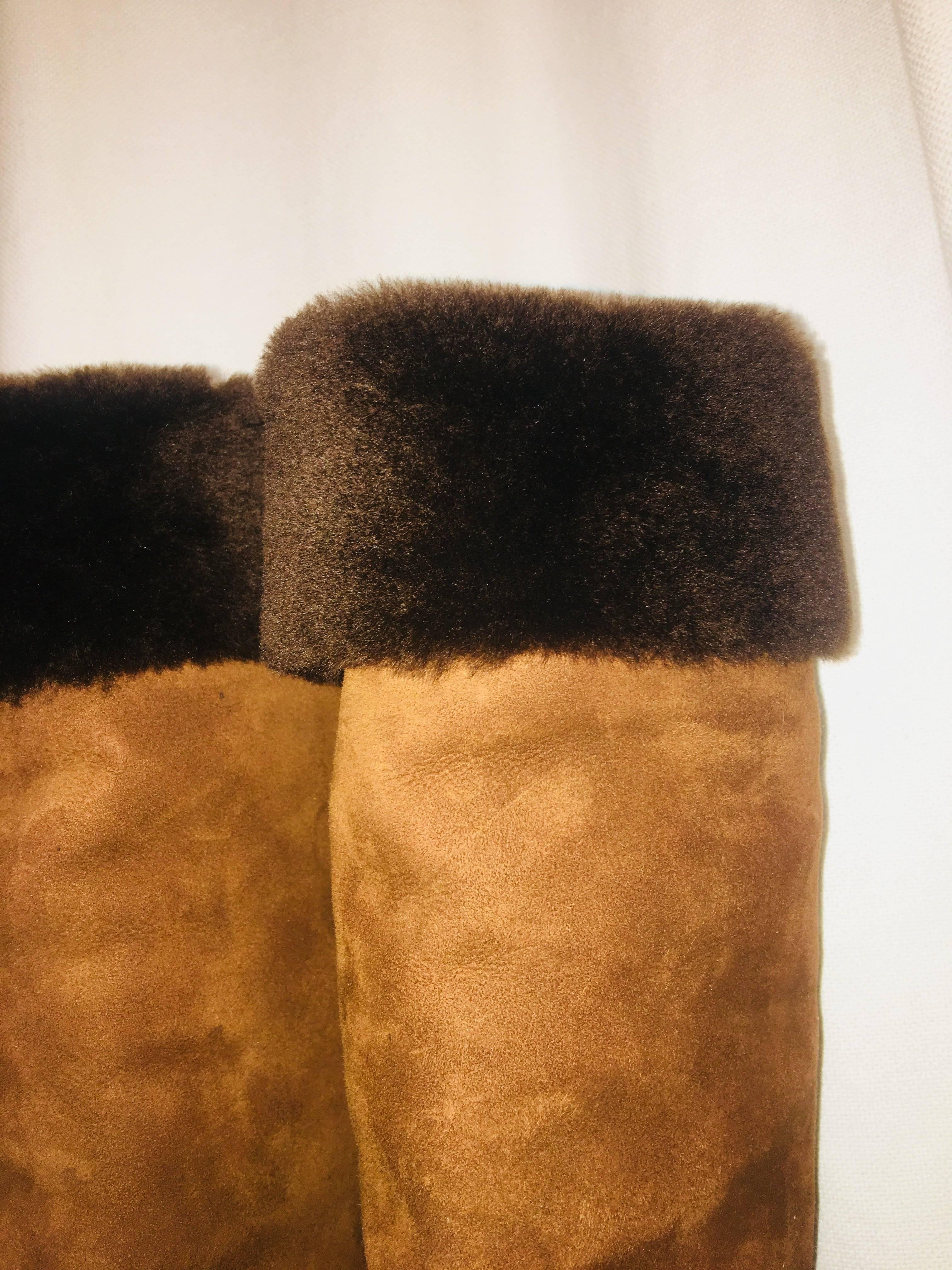 Women's Manolo Blahnik Tall Boots with Fur