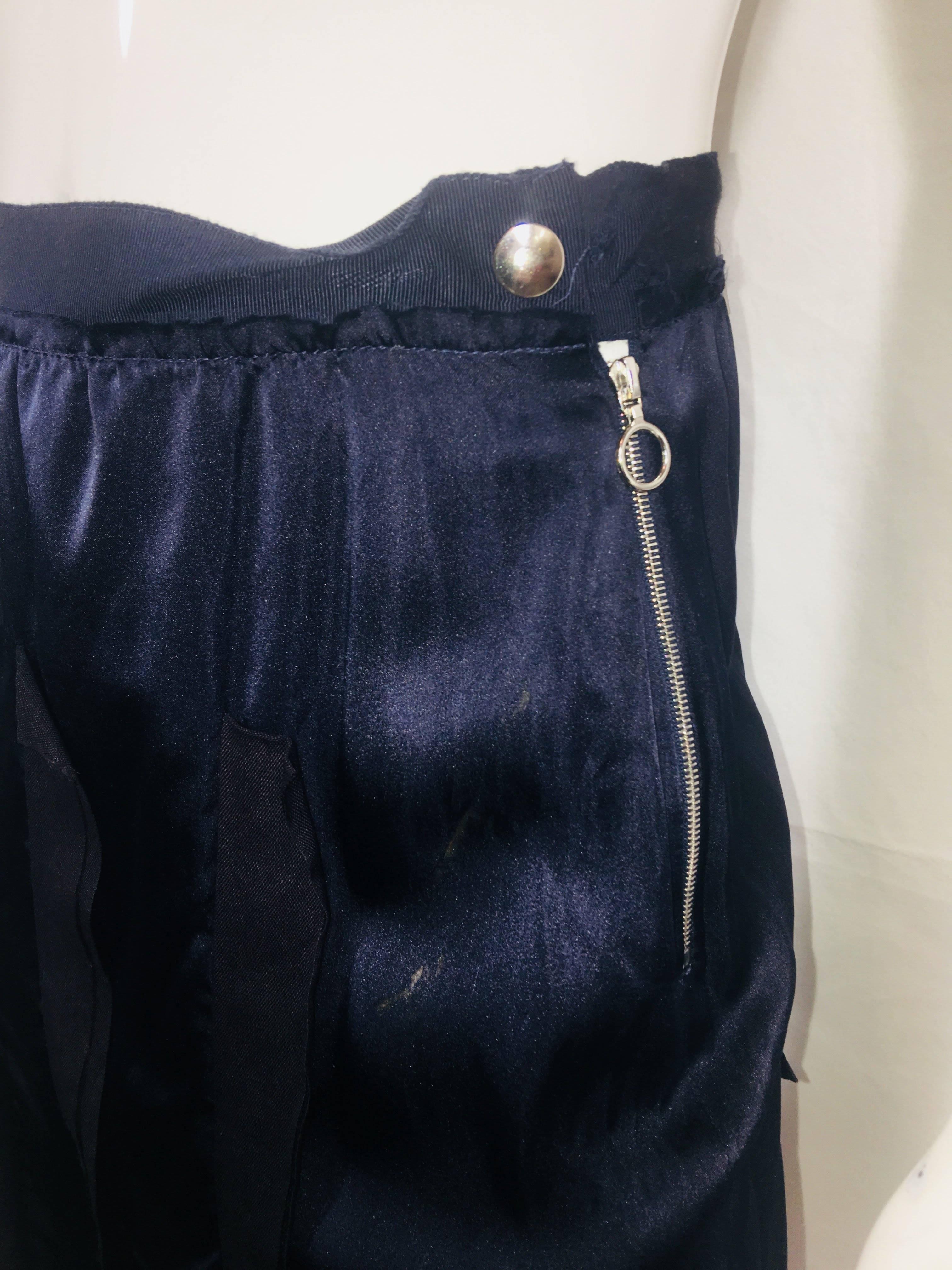Lanvin Silk Skirt In Good Condition In Bridgehampton, NY