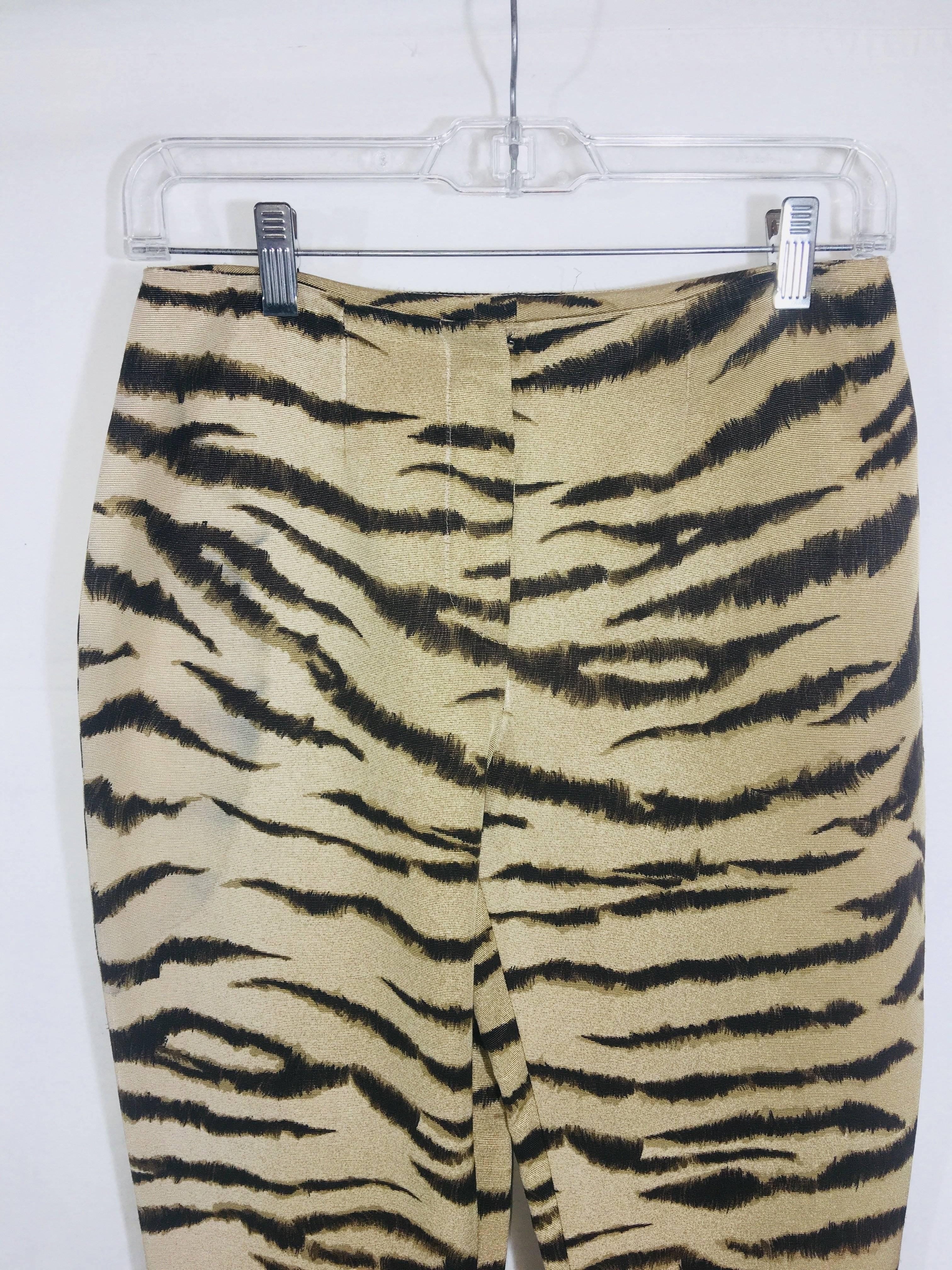 animal print slacks