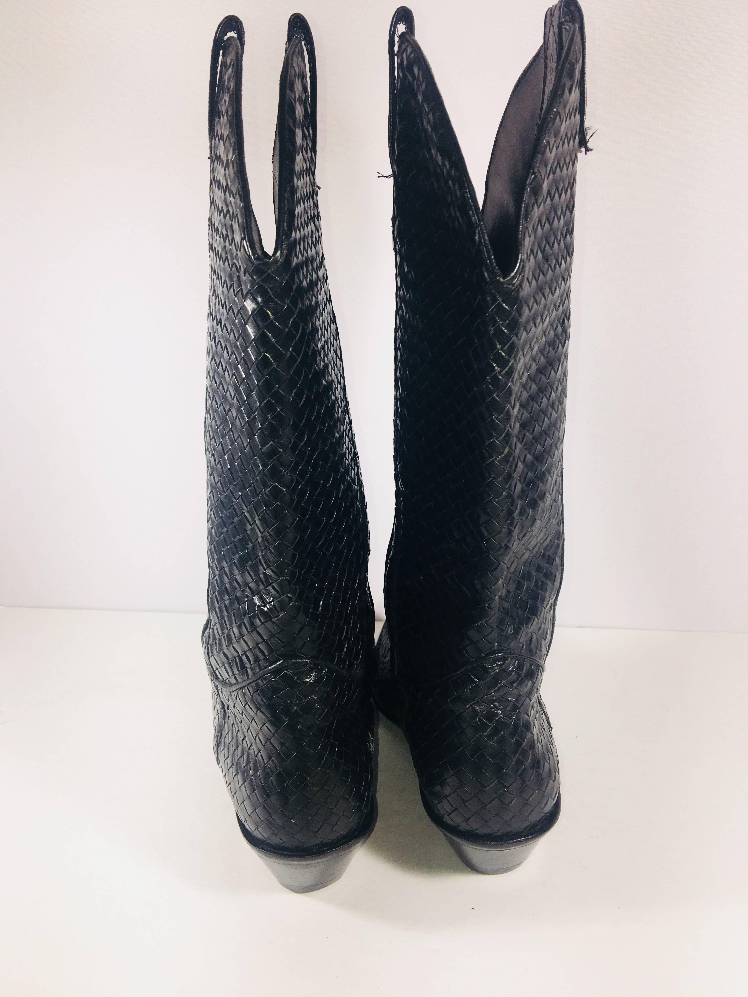 Cole Haan Woven Cowboy Boots 1