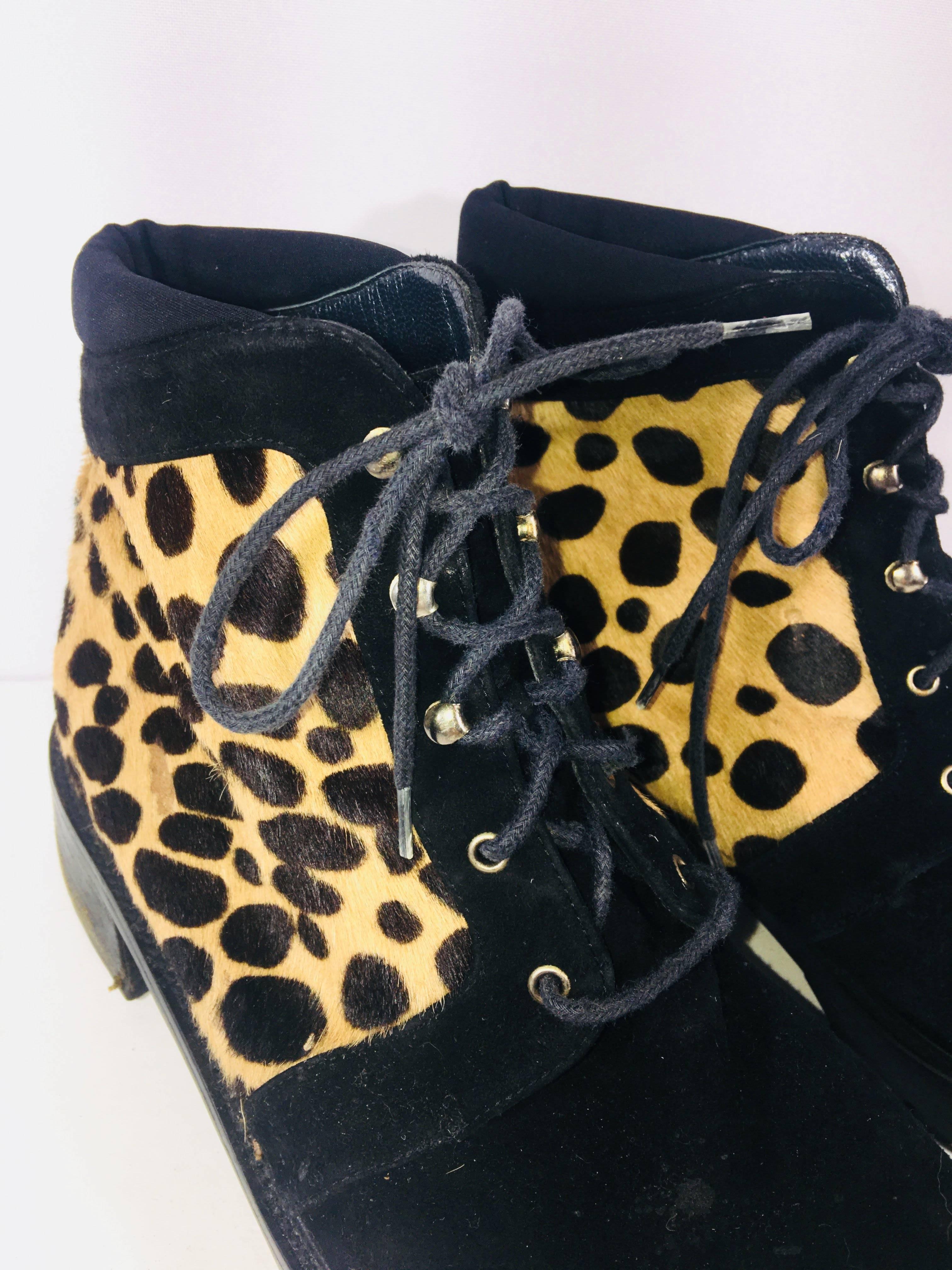 cheetah print ankle booties
