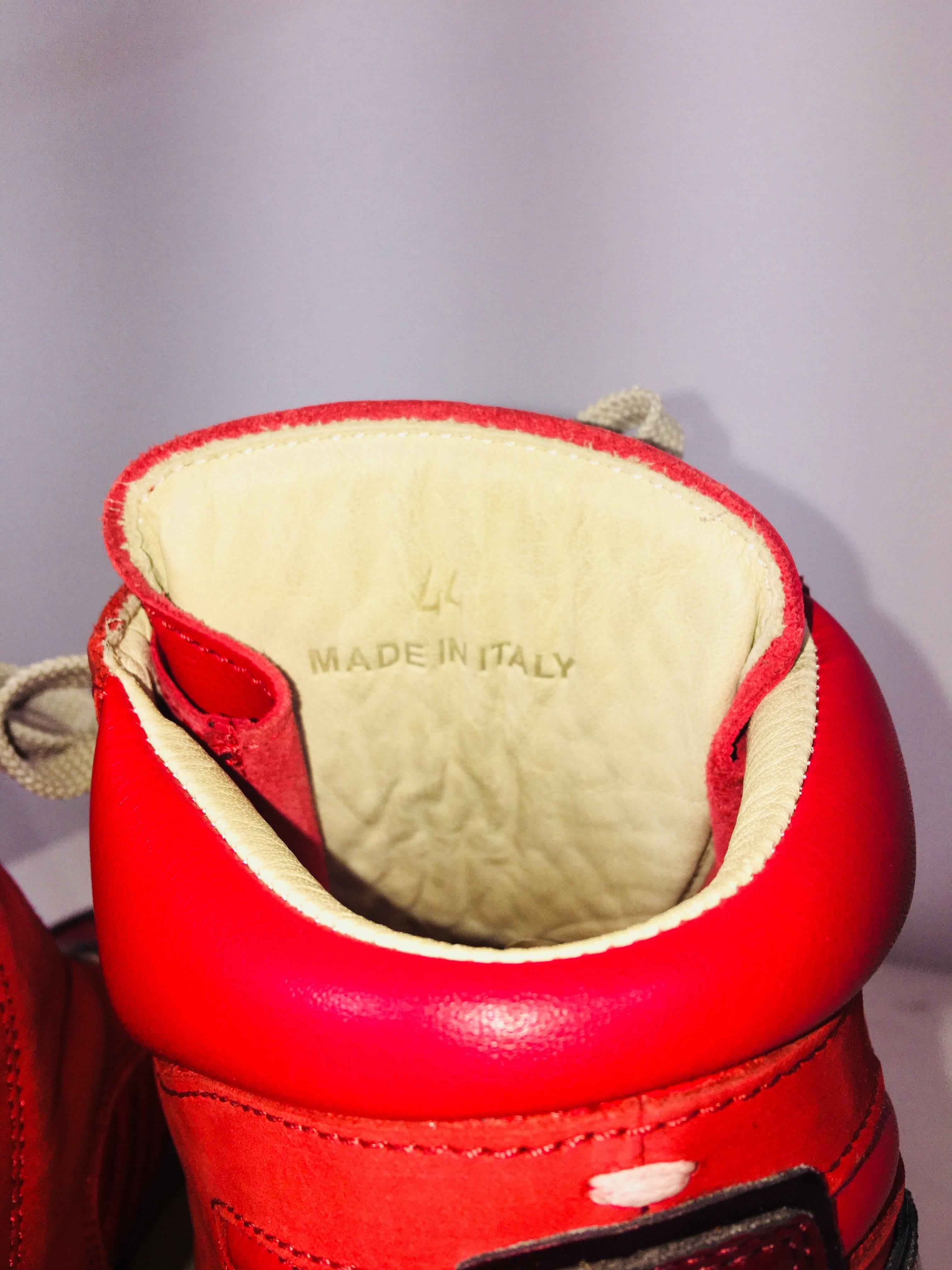 maison margiela sneakers red