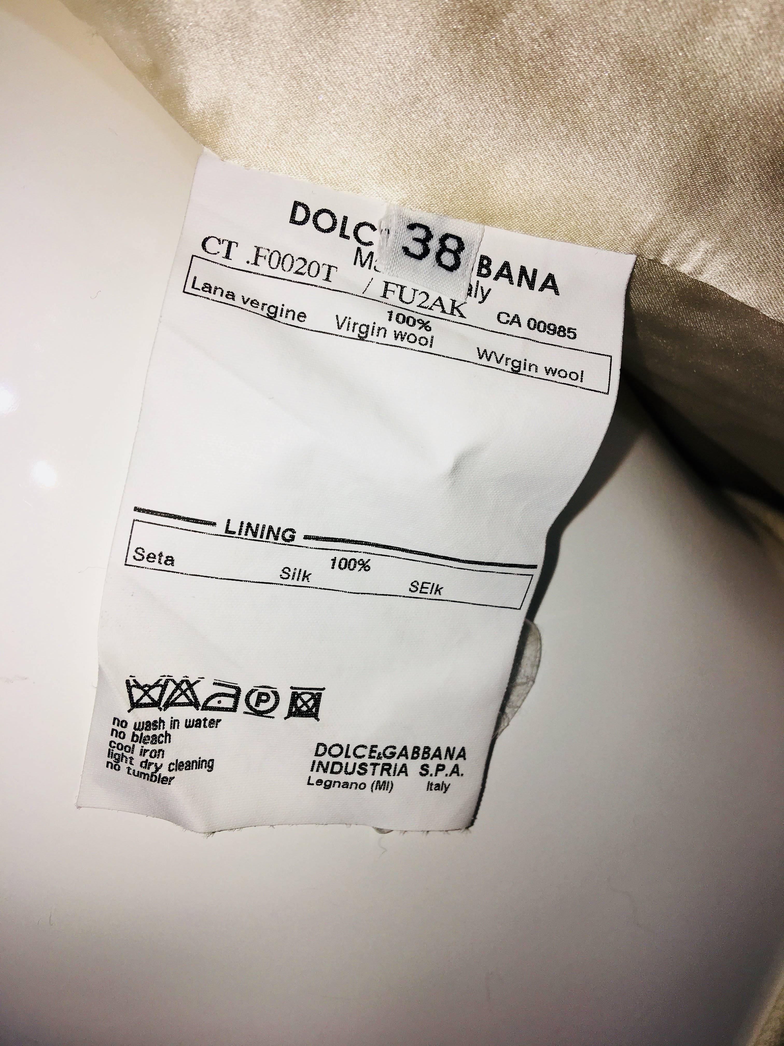 Dolce & Gabbana Wool 2 Piece Skirt Suit 2