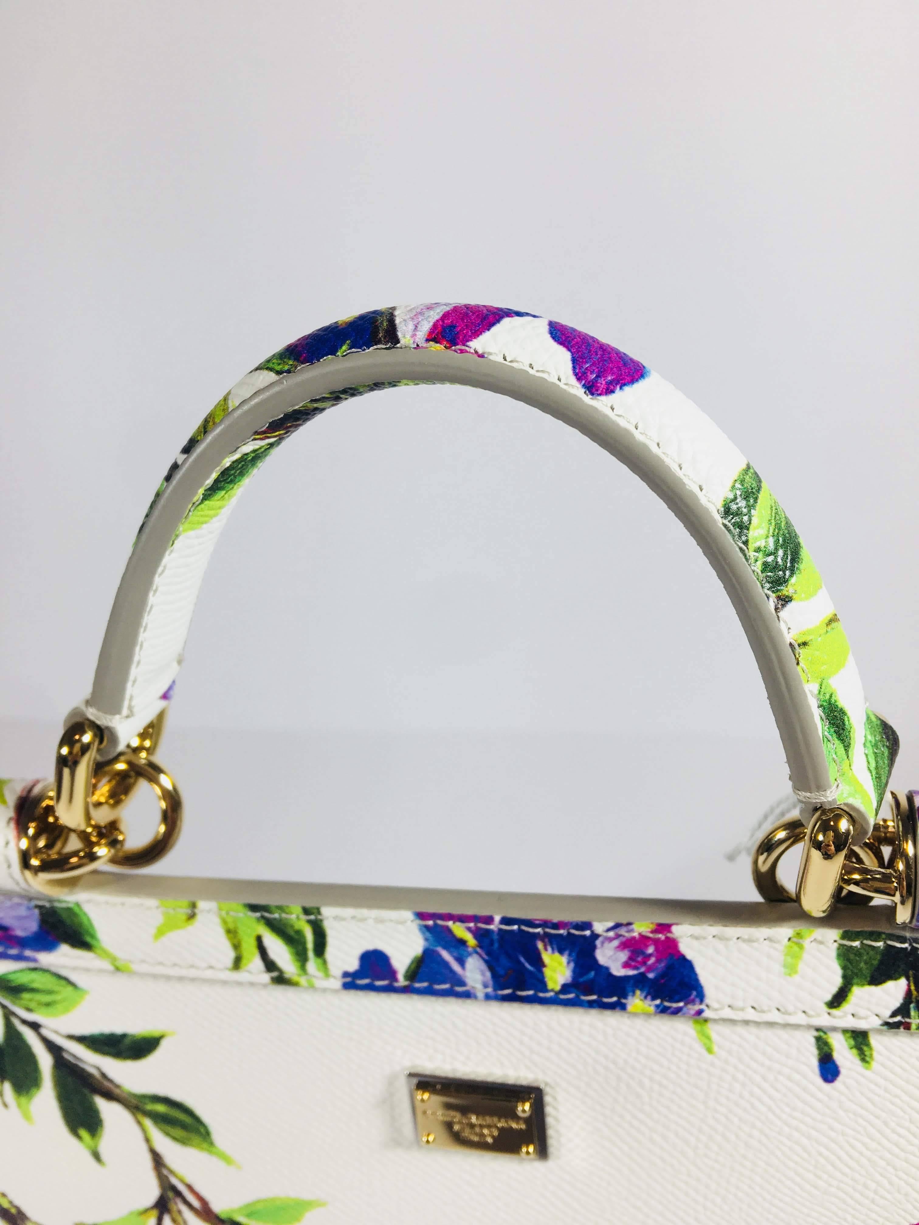 Dolce & Gabbana Small Floral Print Top Handle Bag 2
