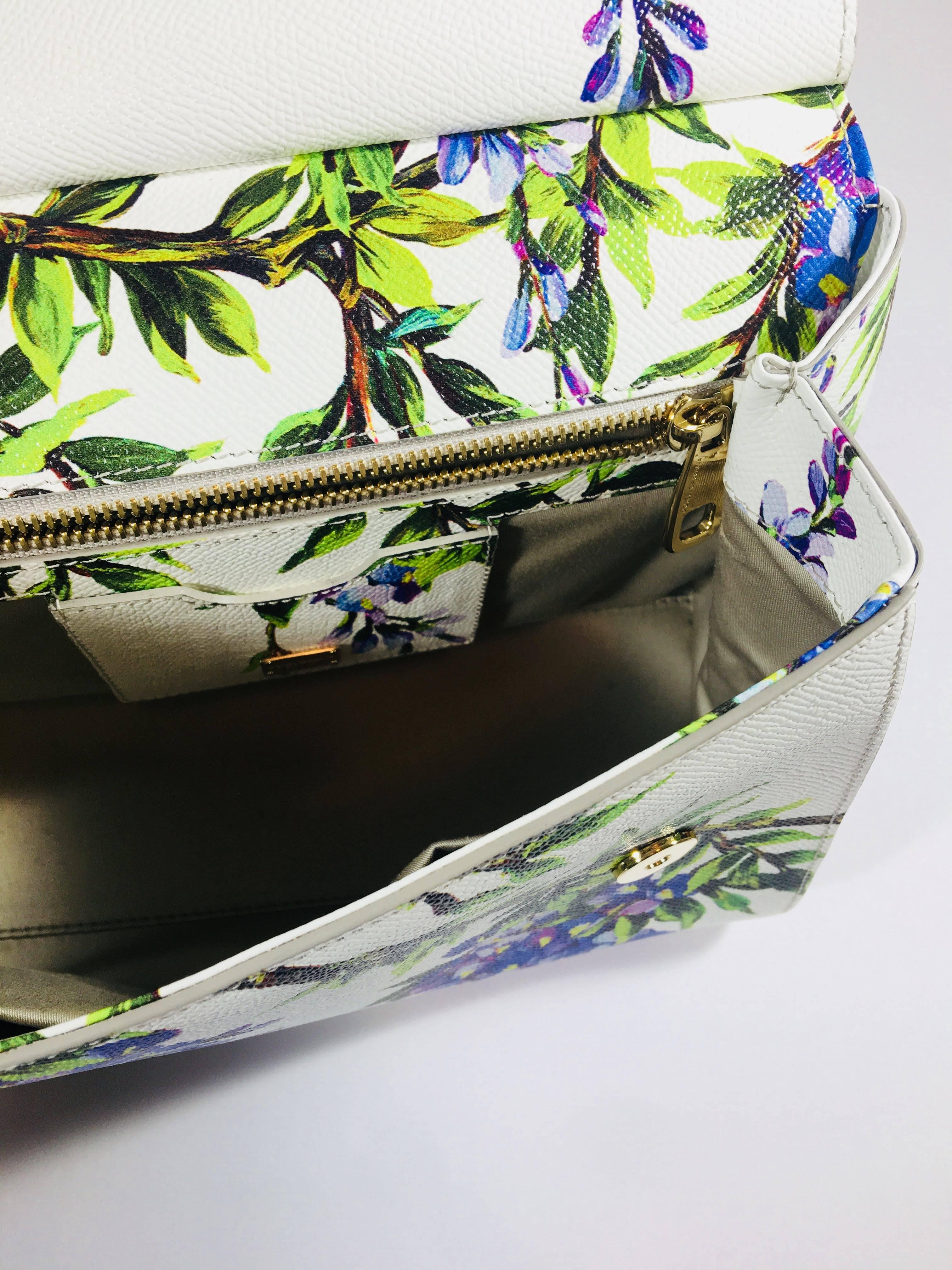 Dolce & Gabbana Small Floral Print Top Handle Bag 6