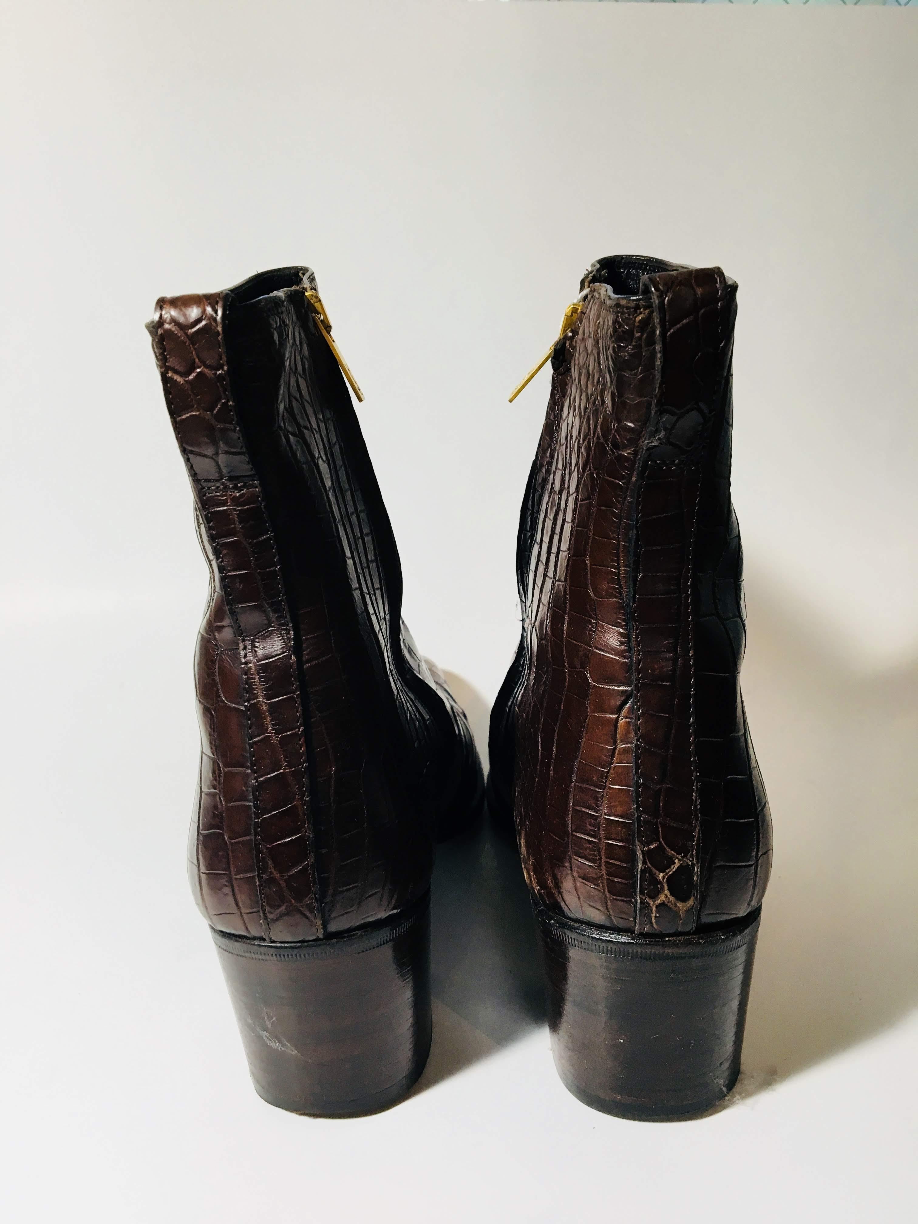 ysl snakeskin boots