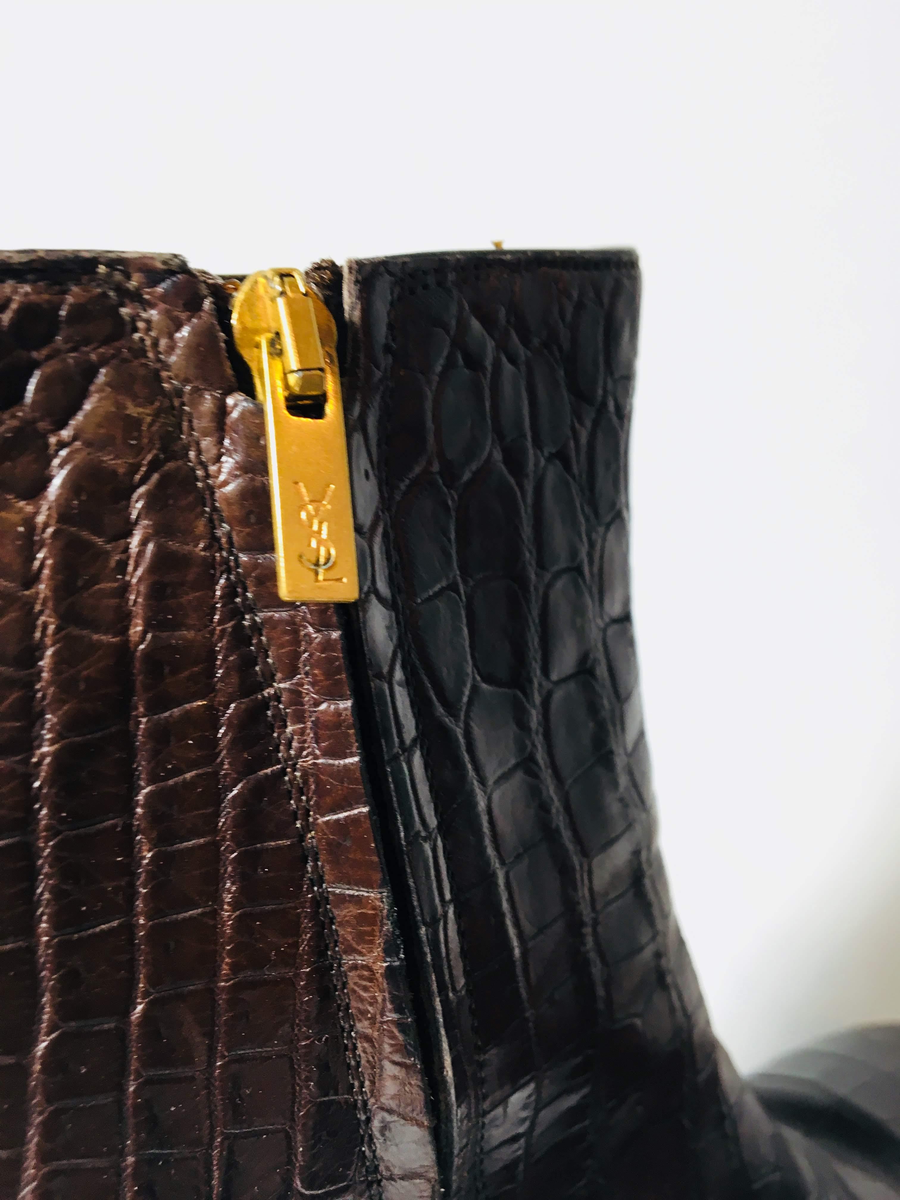 ysl python boots