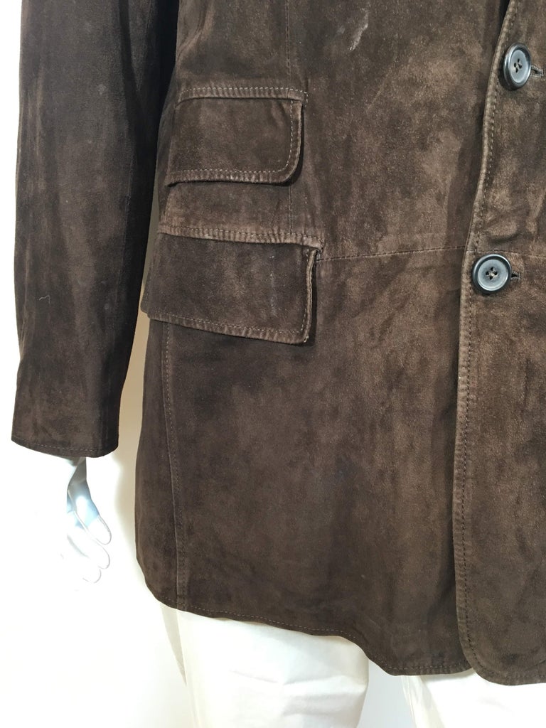 Men's Paul Smith Suede Leather Blazer For Sale at 1stdibs