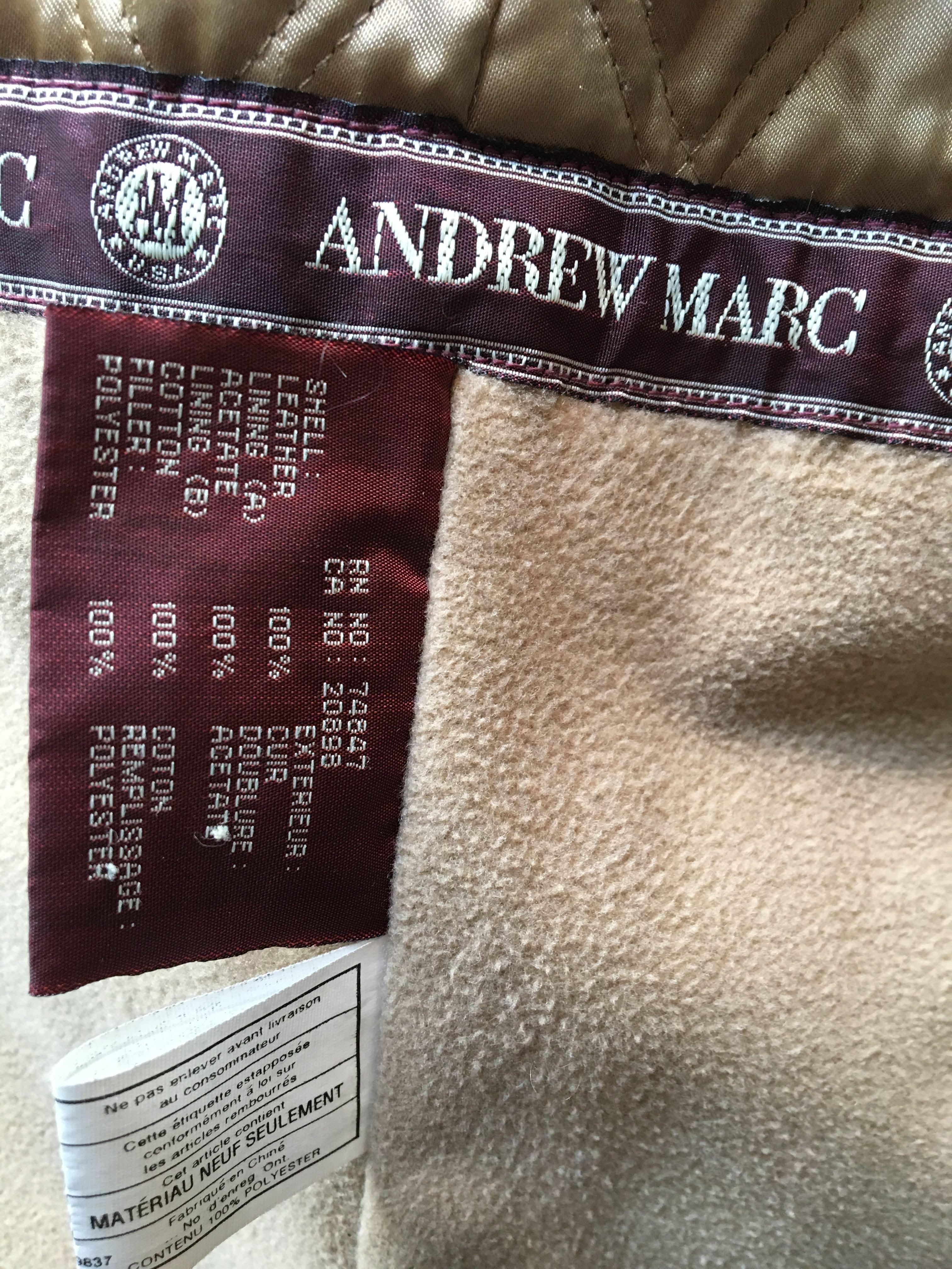 Men's Andrew Marc Faded Brown Leather jacket. 3