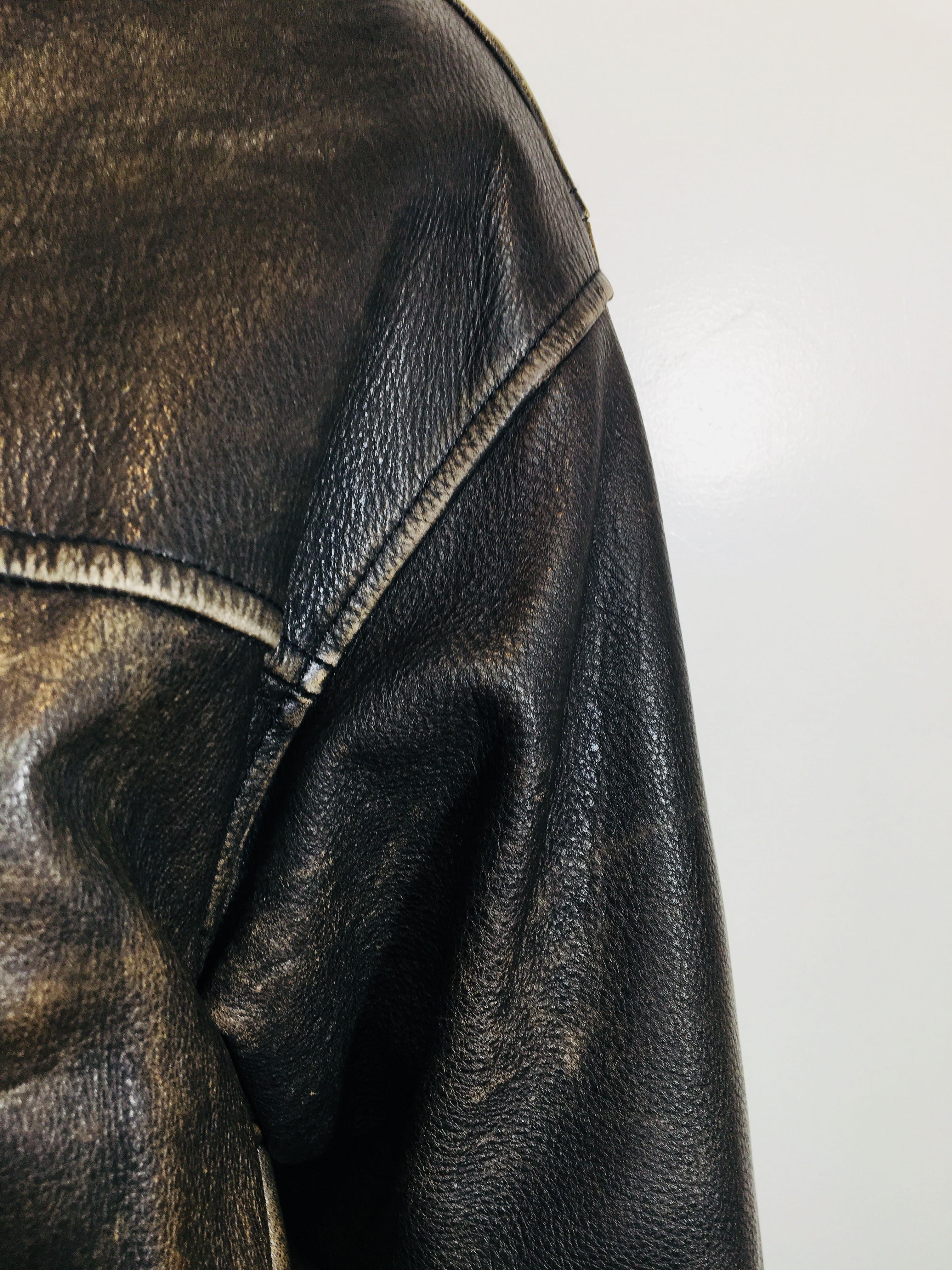 faded leather jacket