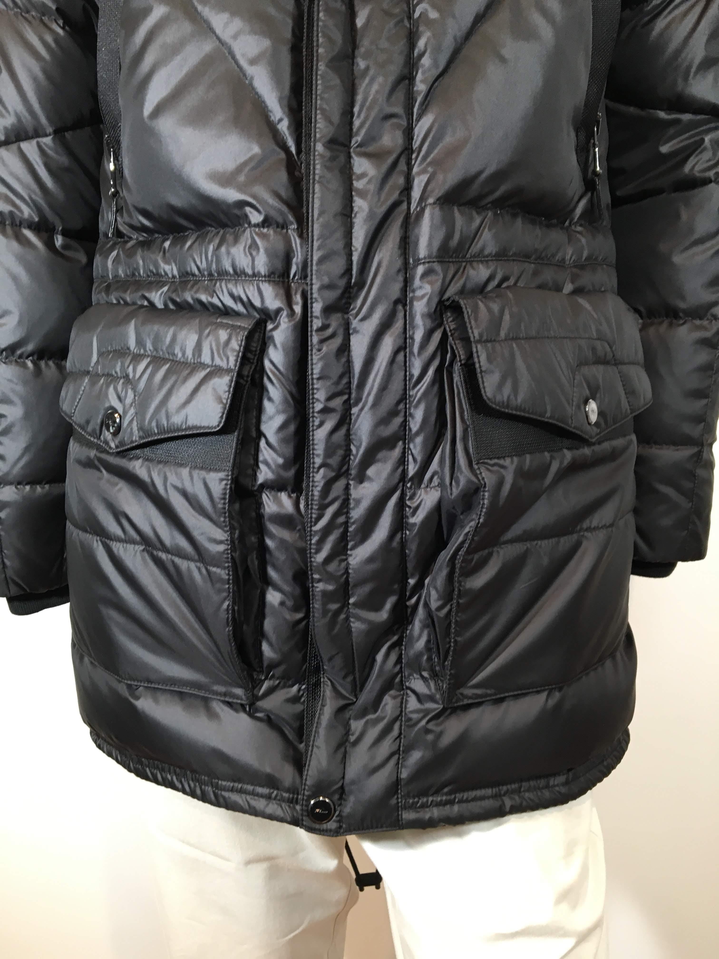 Black Men's Ralph Lauren Double Label Puffer Jacket