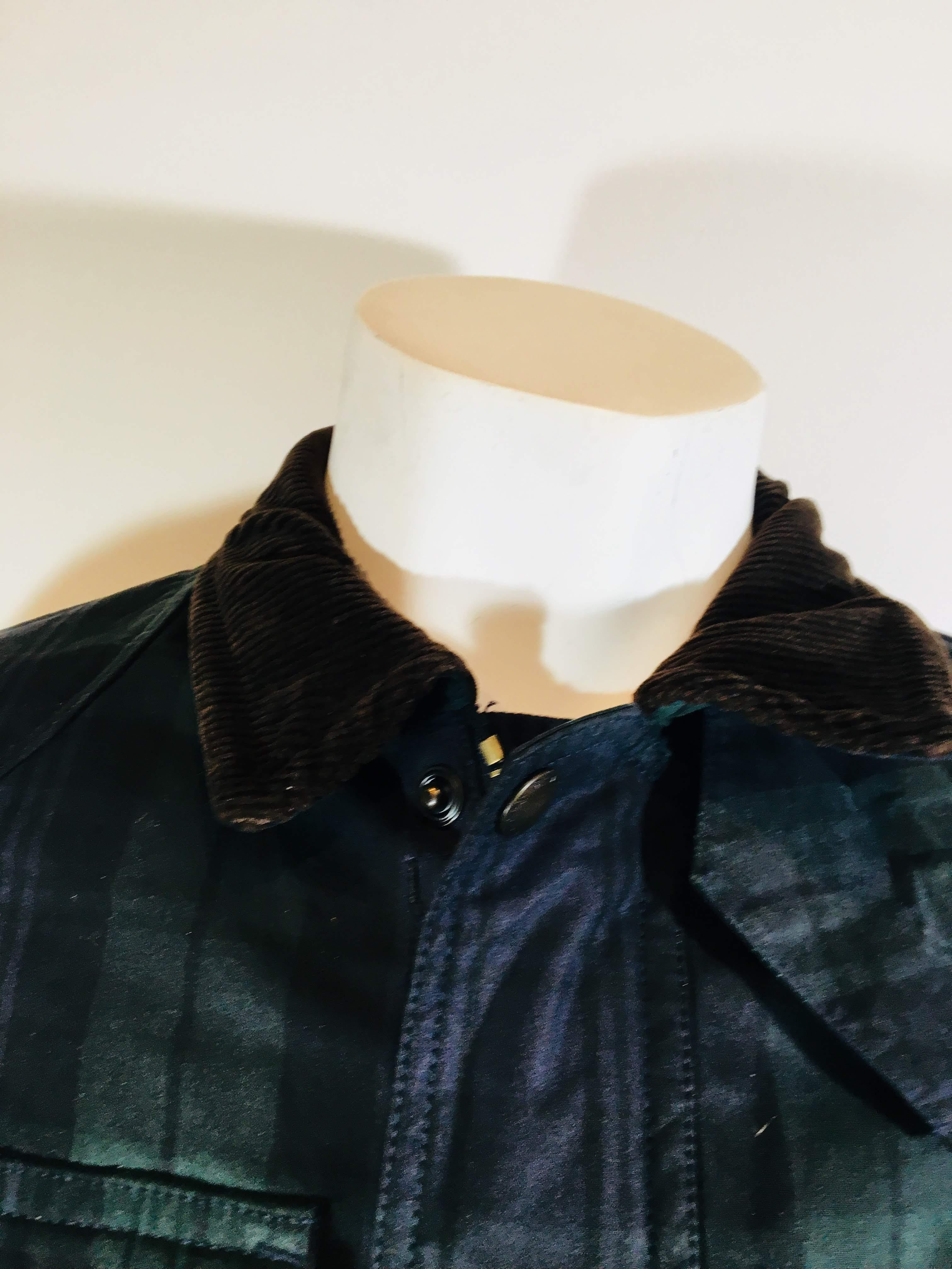 Men's Polo by Ralph Lauren Plaid Jacket with Four Front Pockets, Arm Pocket, and Corduroy Pocket