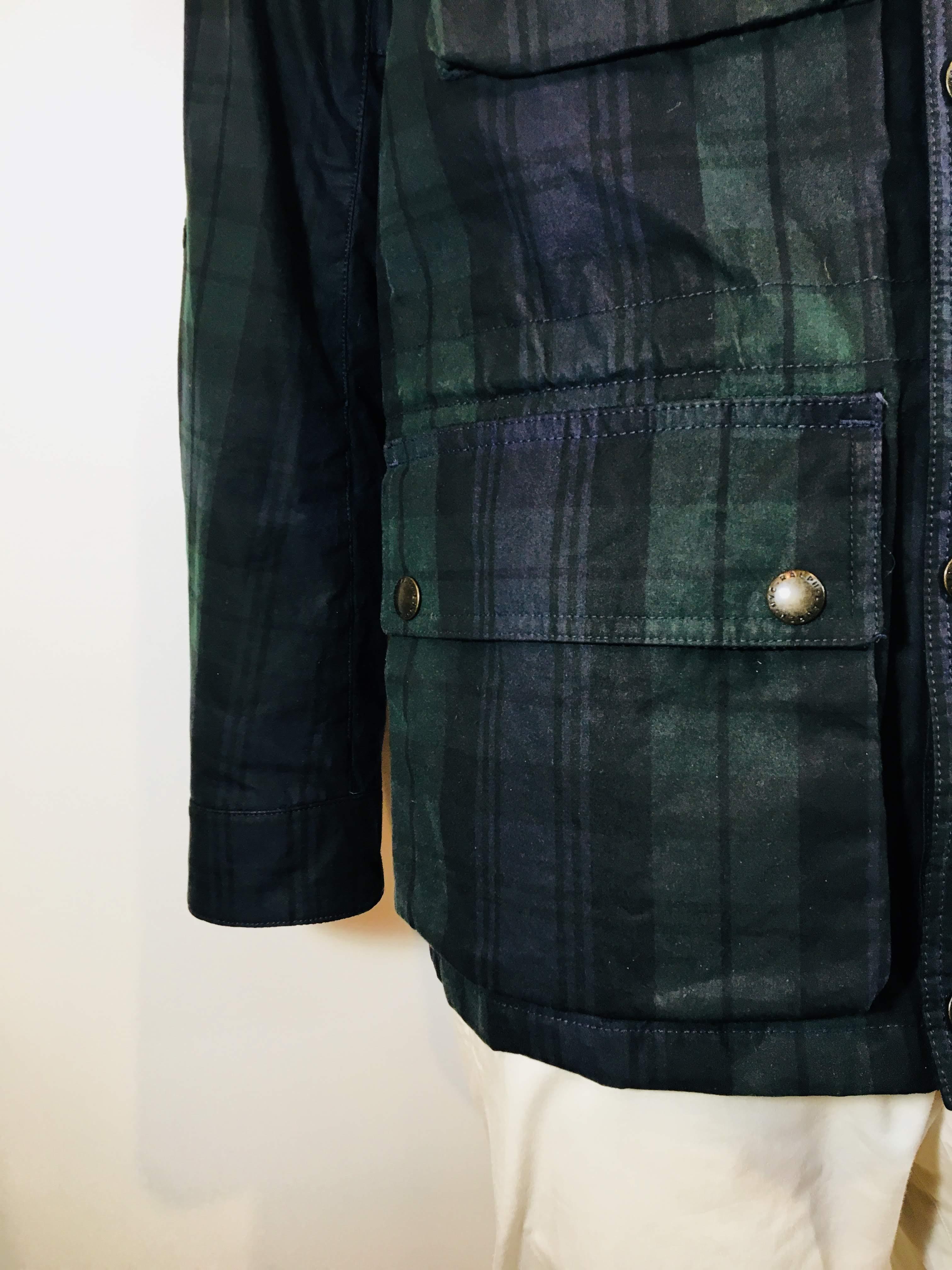 plaid polo jacket