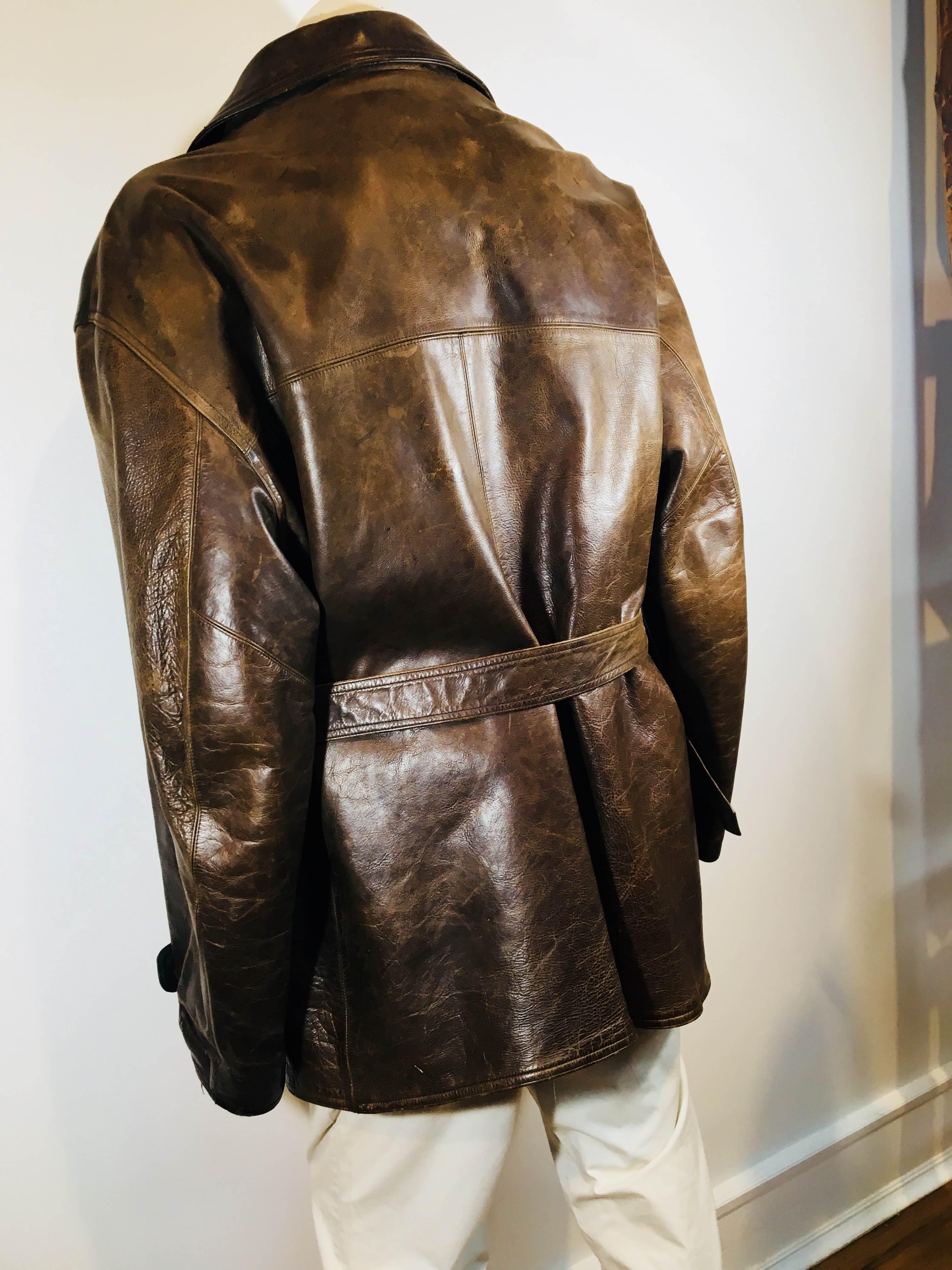Men's Ralph Lauren Double Label Leather Jacket 2