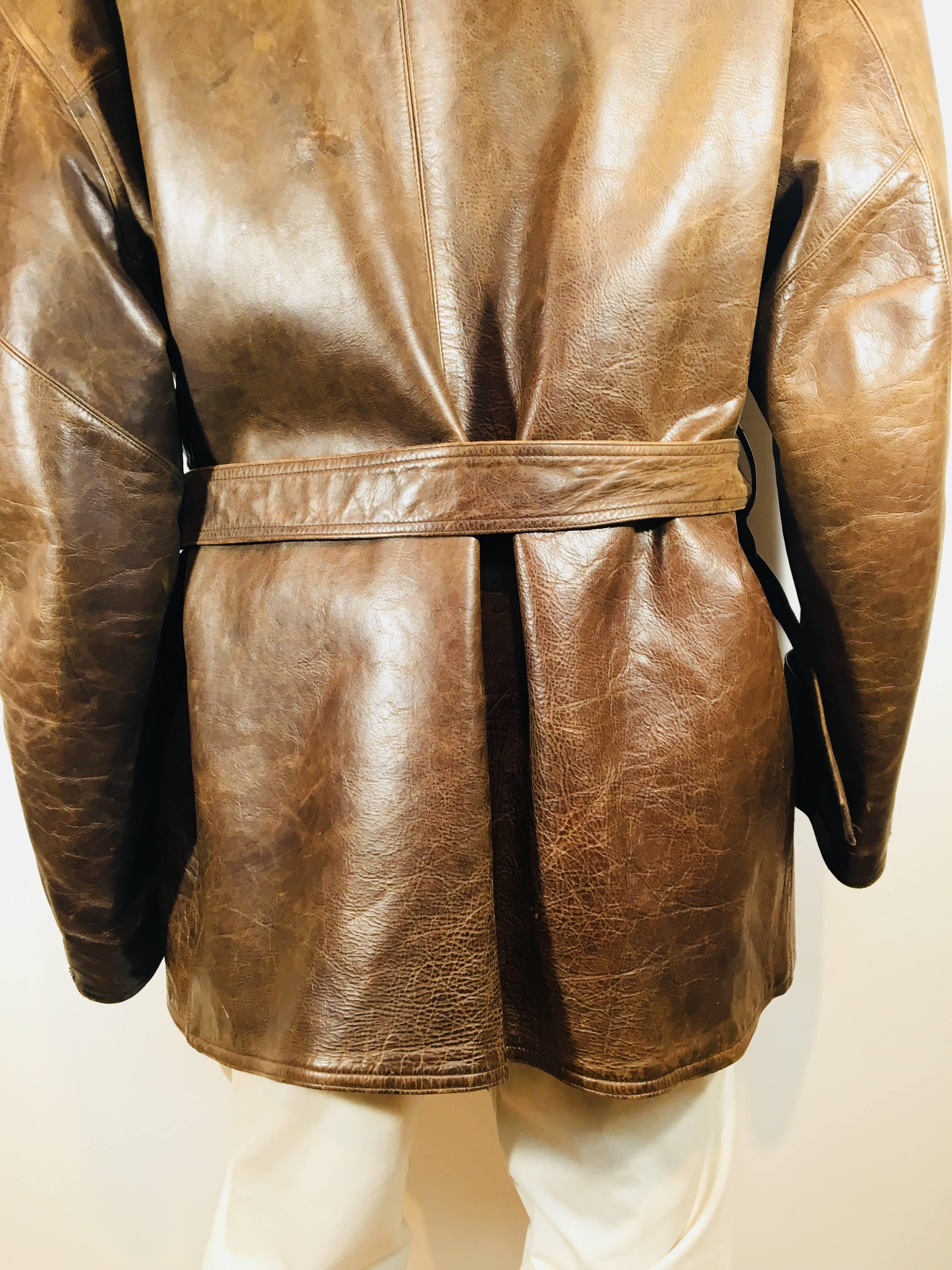 Men's Ralph Lauren Double Label Leather Jacket 3