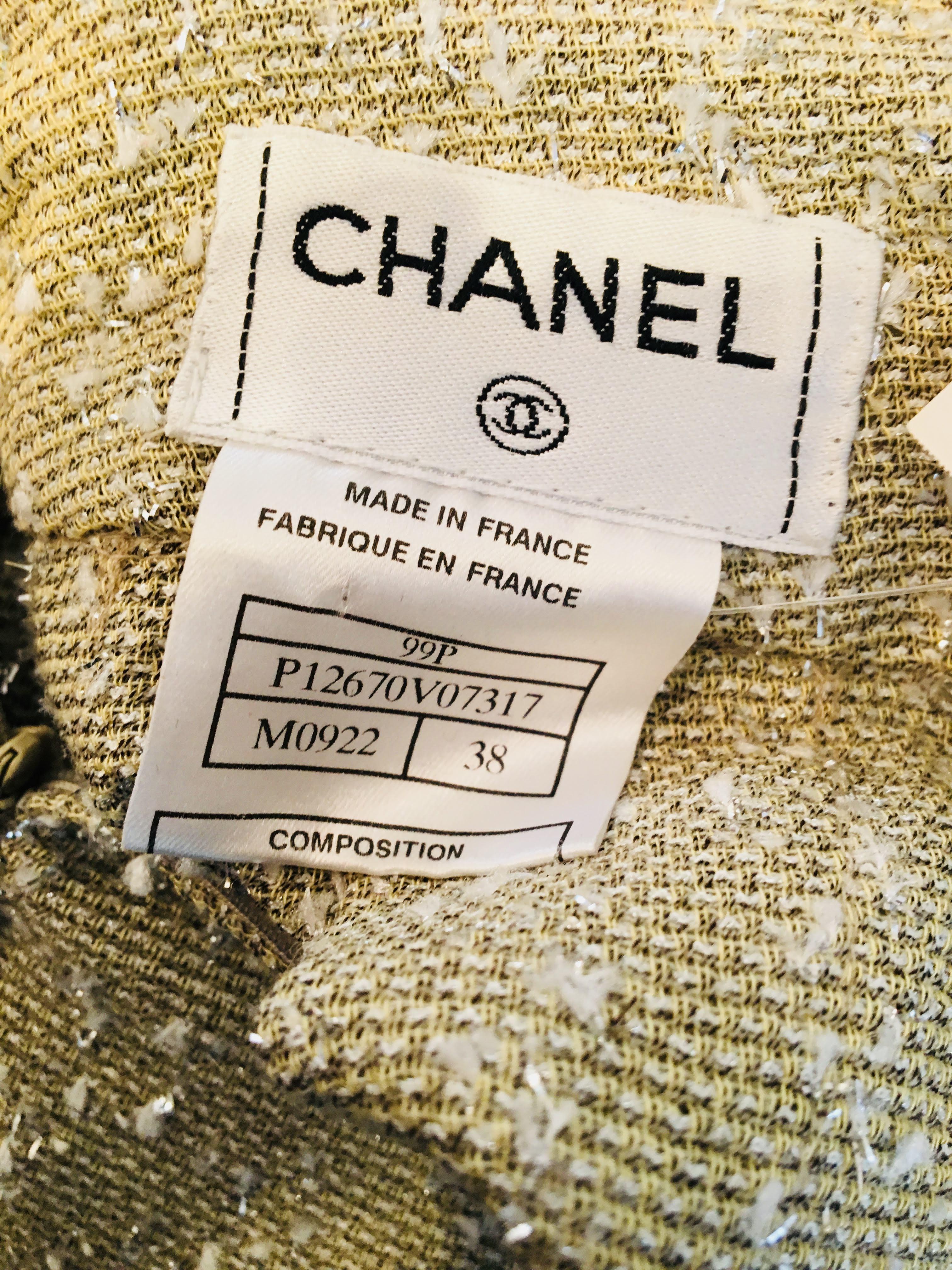Chanel Taupe Tweed Skirt  5