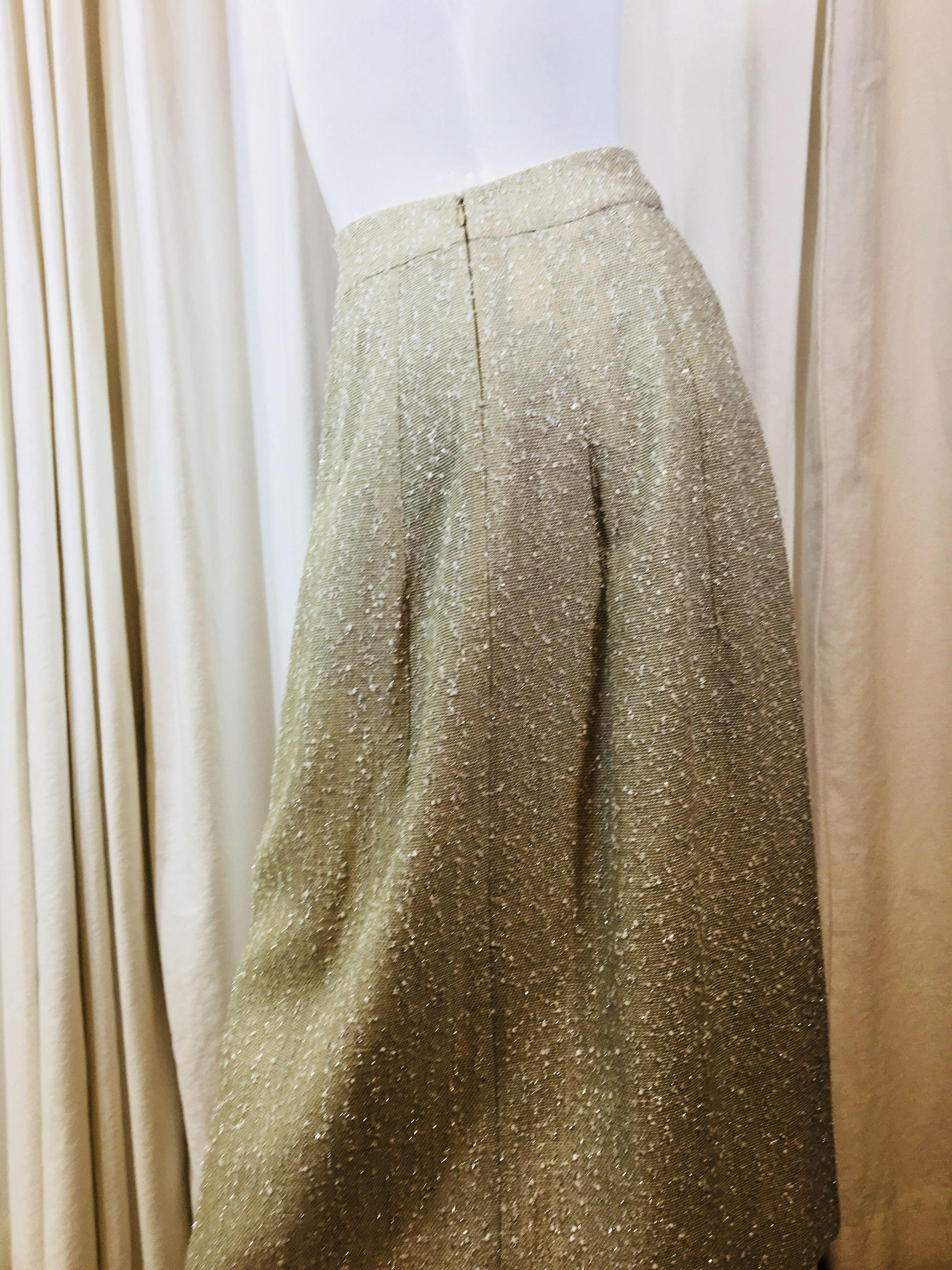 Women's Chanel Taupe Tweed Skirt 