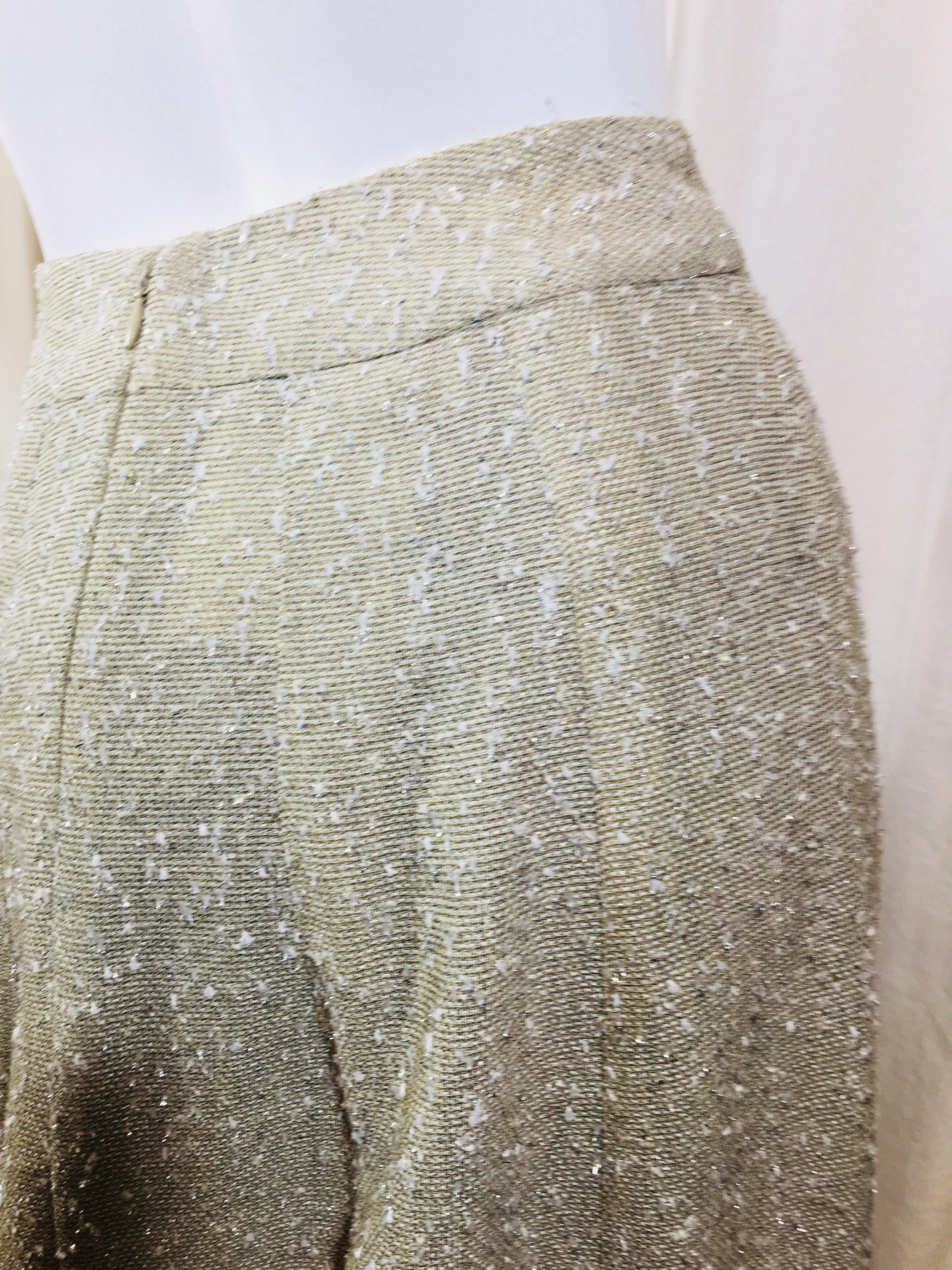 Chanel Taupe Tweed Skirt  2