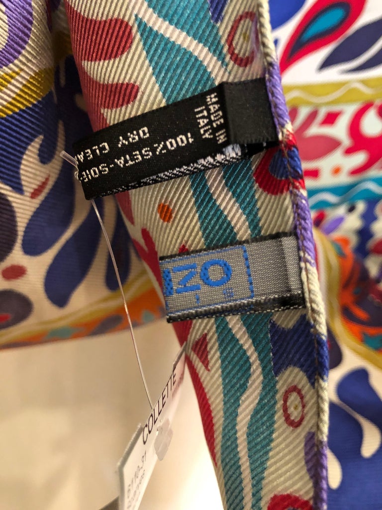 Kenzo Silk Scarf For Sale at 1stdibs