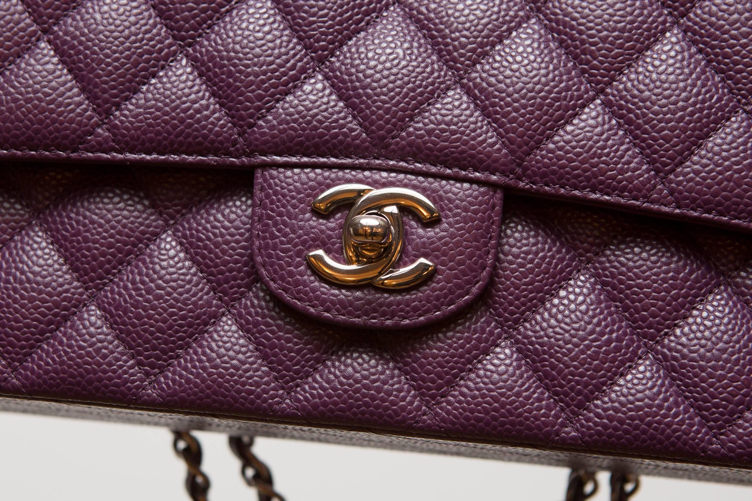 Chanel Purple Quilted Maxi Classic 2.55 2