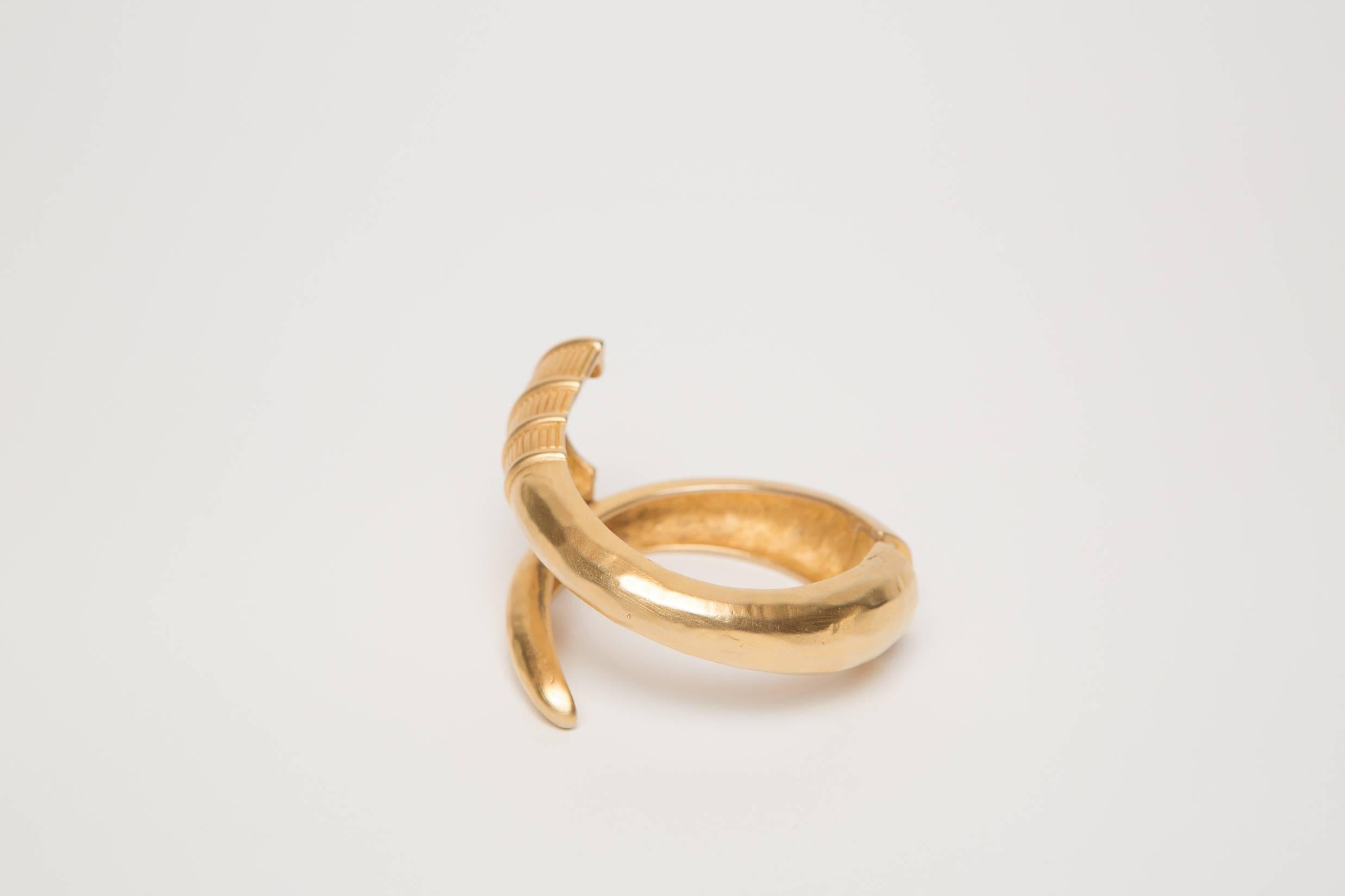 Gold plated, french horn bangle