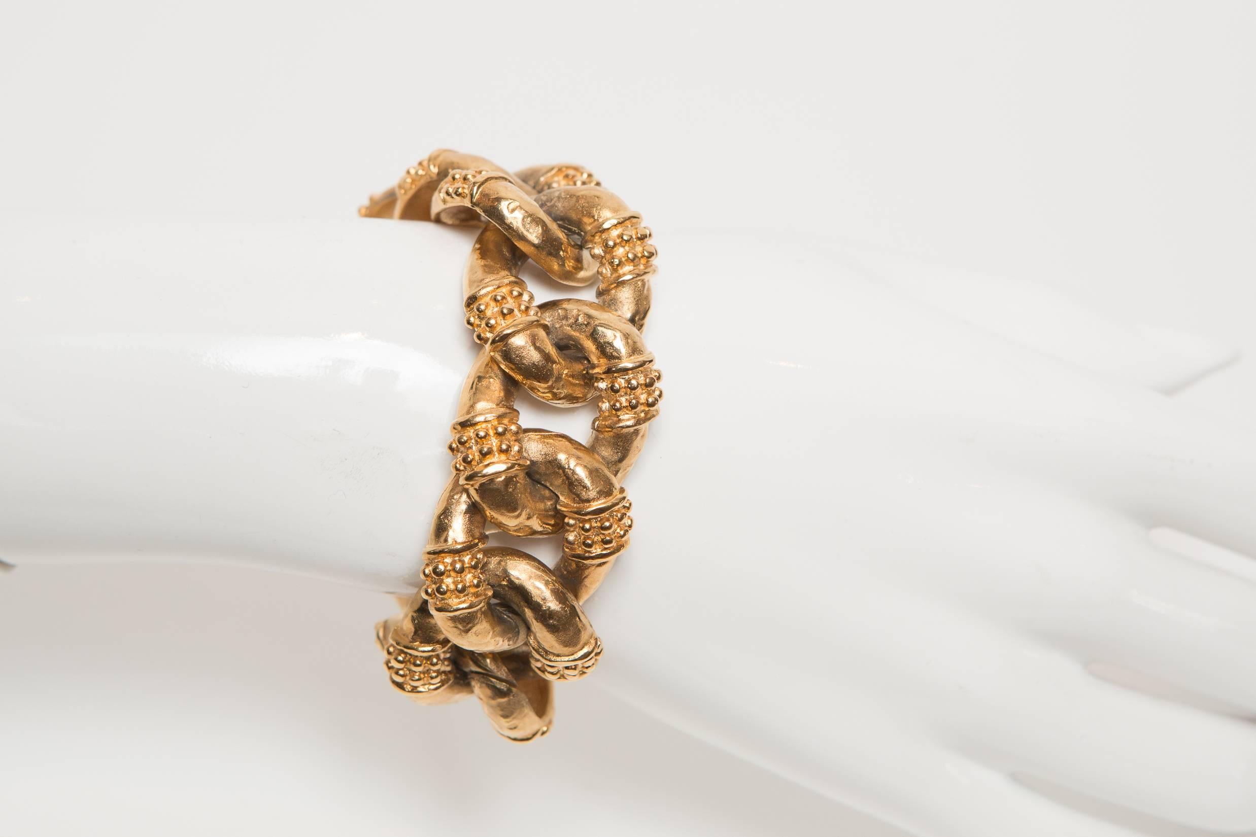 Women's Givenchy Circa 1980 Gold Plated Bracelet