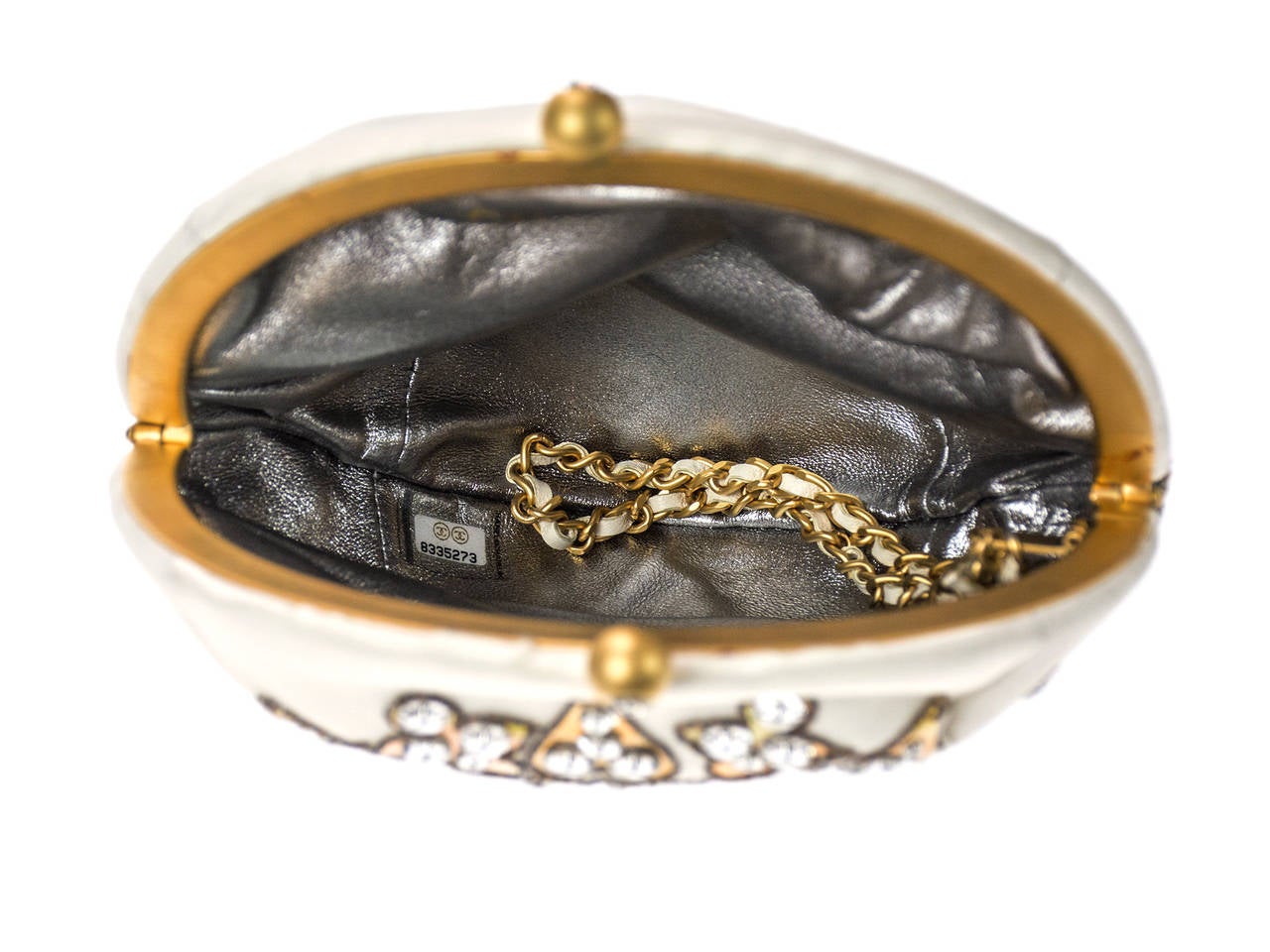 Chanel Satin Bejeweled Bag For Sale 2