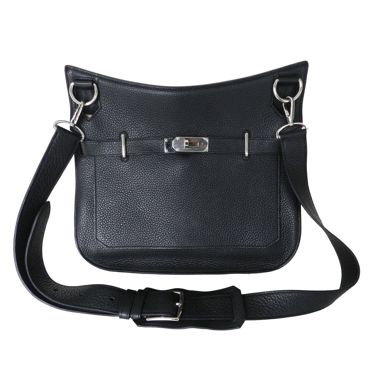 Hermes Jipsiere Gypsy Messenger Bag 34 cm - Black / Silver