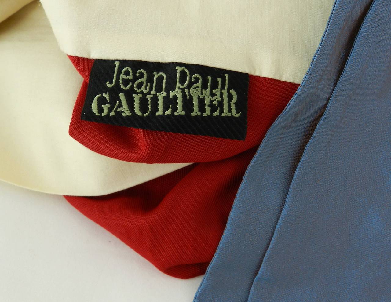 Jean Paul Gaultier Red Silk Jersey Tube Skirt with Ties 2