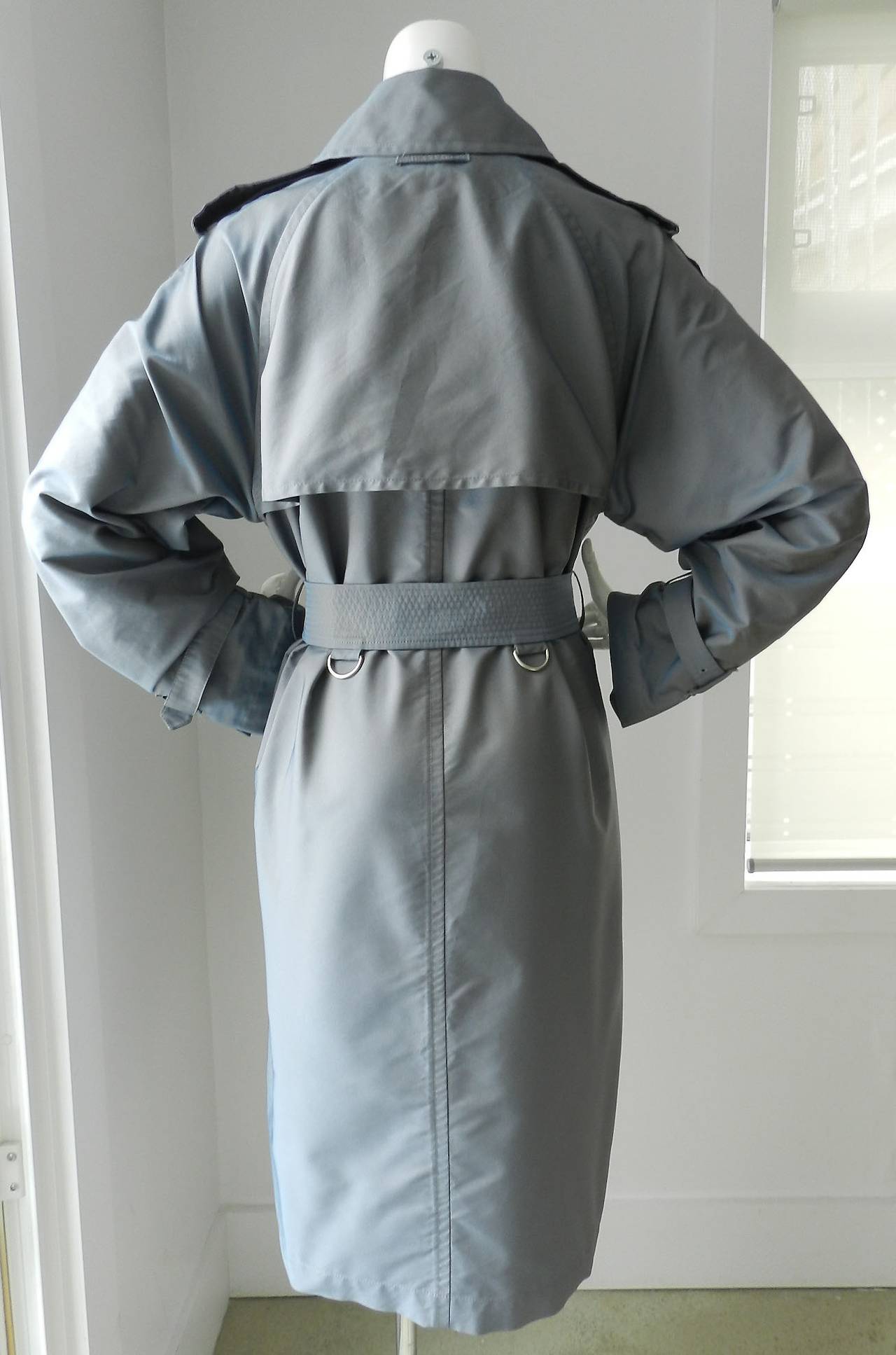 Women's Jean Paul Gaultier Iridescent Blue Trench Coat
