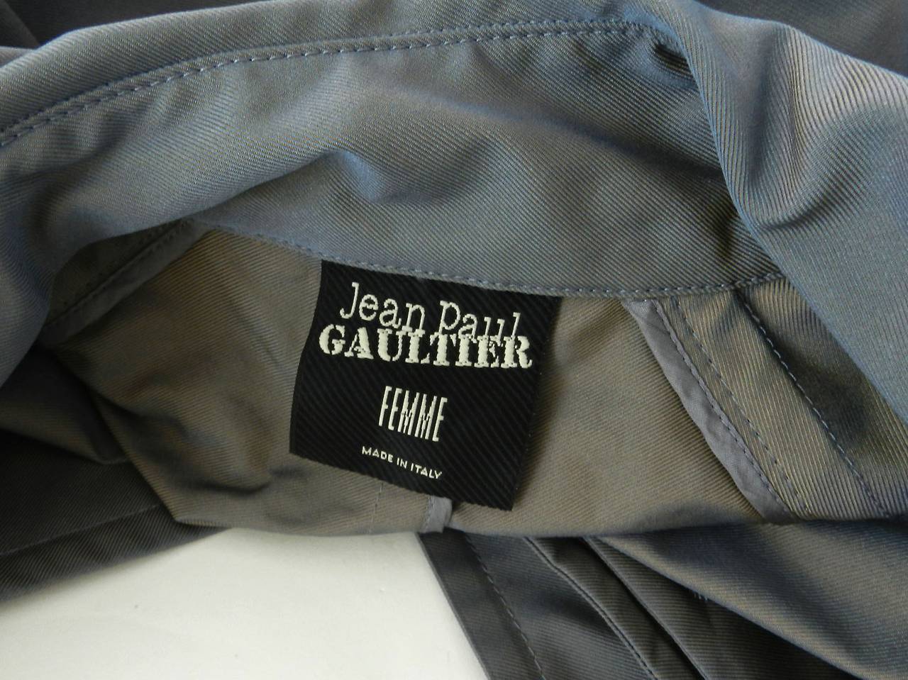 Jean Paul Gaultier Iridescent Blue Trench Coat 1